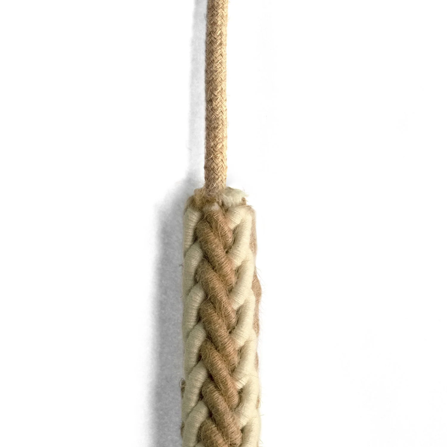 2XL Jute und Rohbaumwolle gedrehtes Seilkabel, 2x0,75 Elektrokabel. 24mm Durchmesser - Image 3