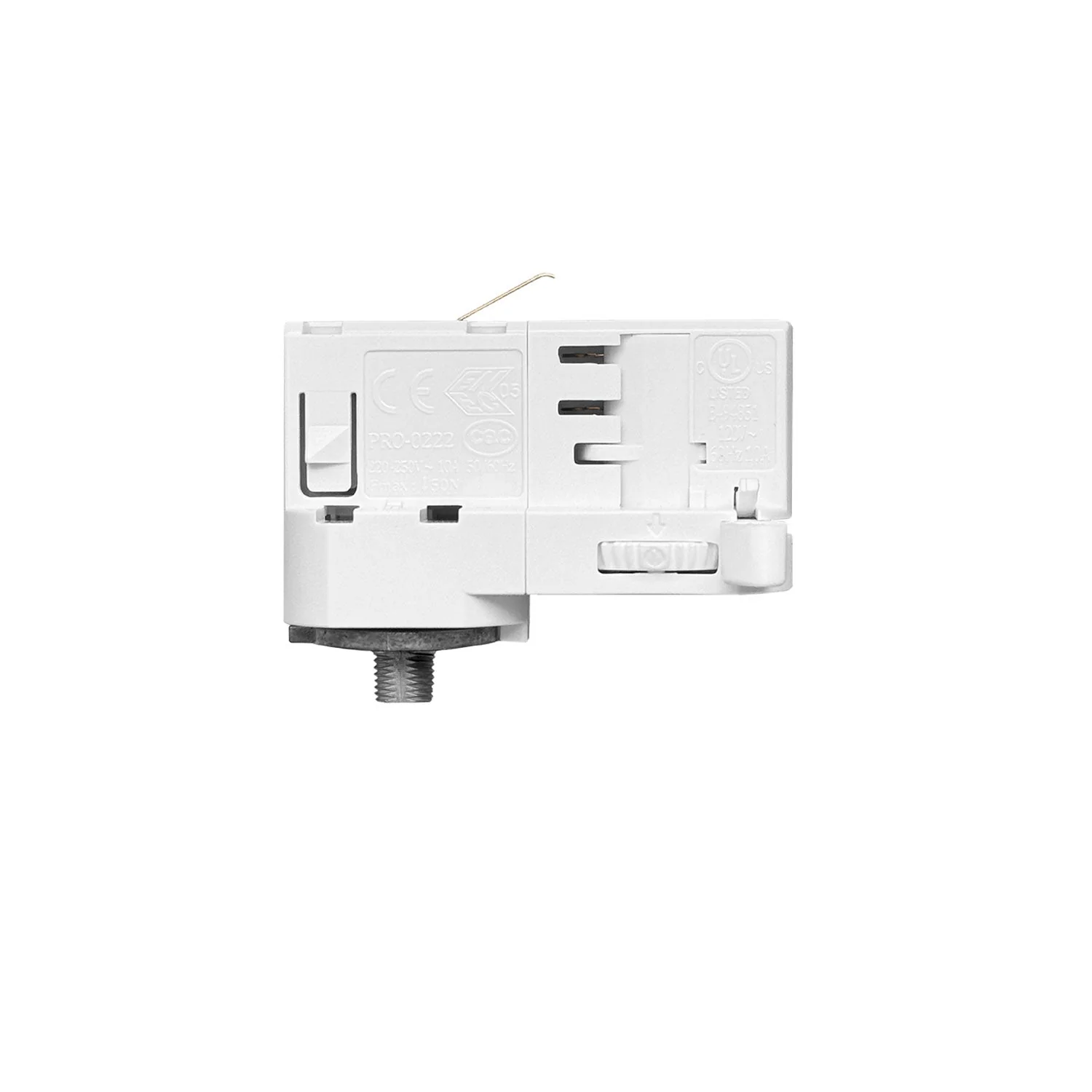 Powergear-Adapter Weiß für 3-Phasen-Schiene – für Verlängerung oder Gelenk