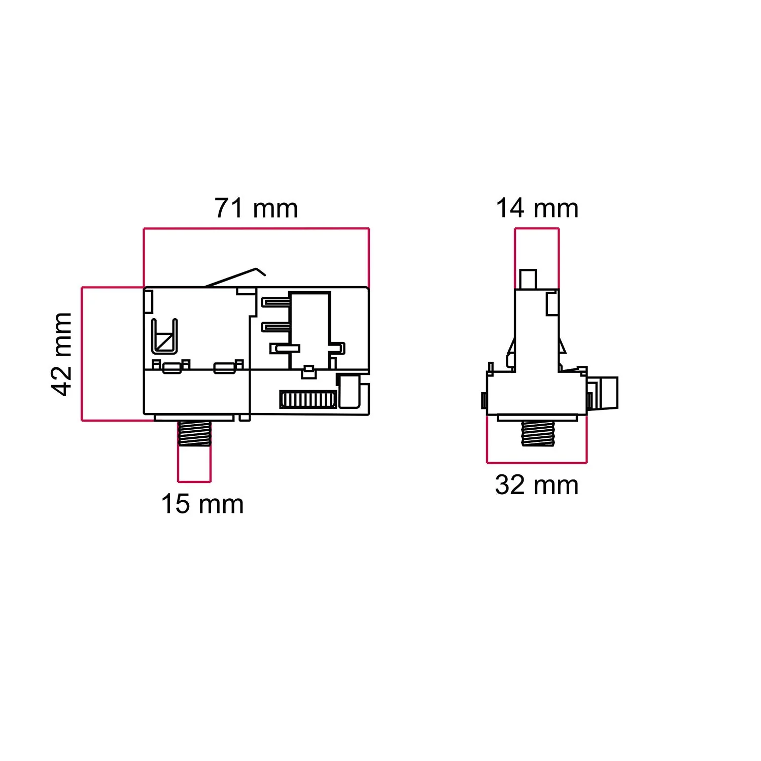 Powergear-Adapter Weiß für 3-Phasen-Schiene – für Verlängerung oder Gelenk - Image 3