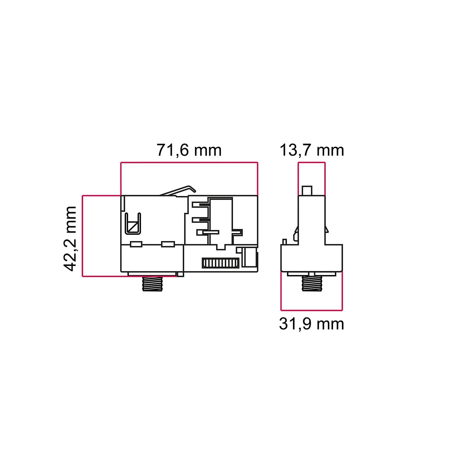 Stucchi-Adapter Weiß für Dreiphasenschiene – zur Erweiterung oder als Gelenkstück - Image 3