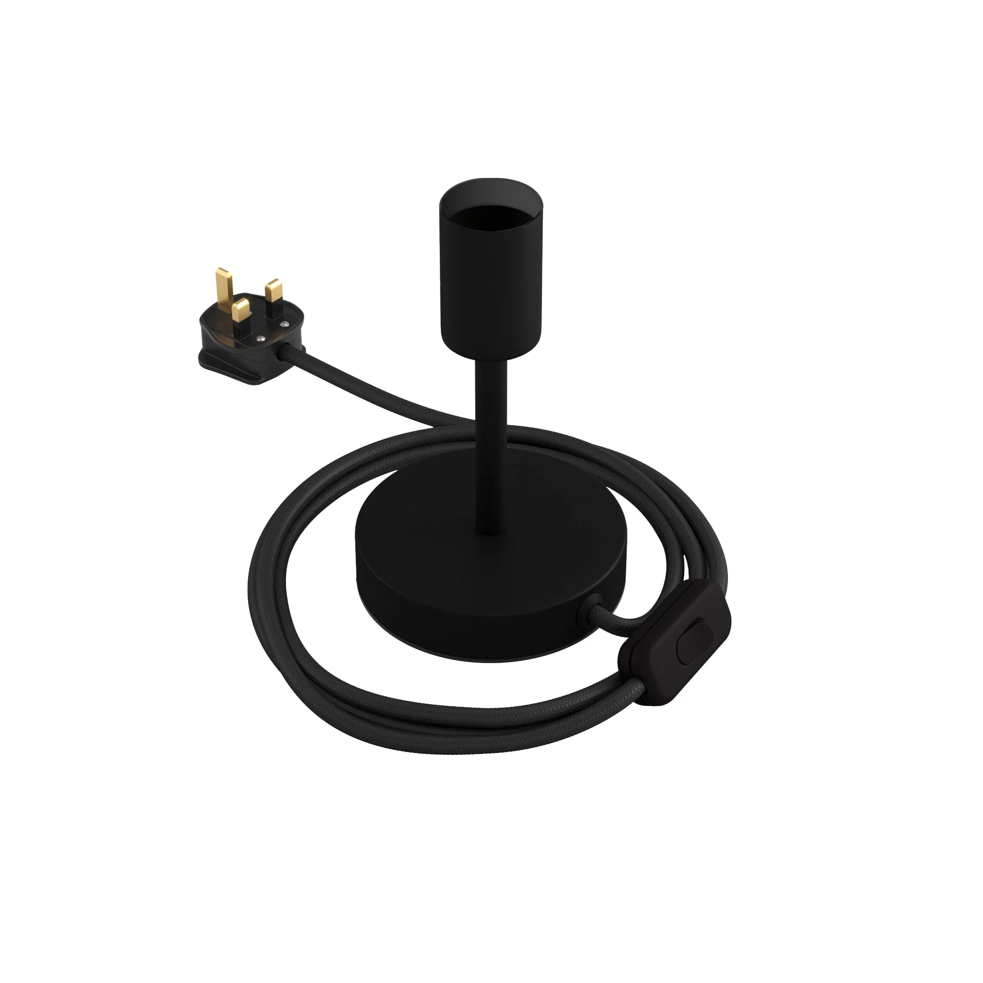Alzaluce – Tischleuchte aus Metall mit UK-Stecker – Mattschwarz - Image 5