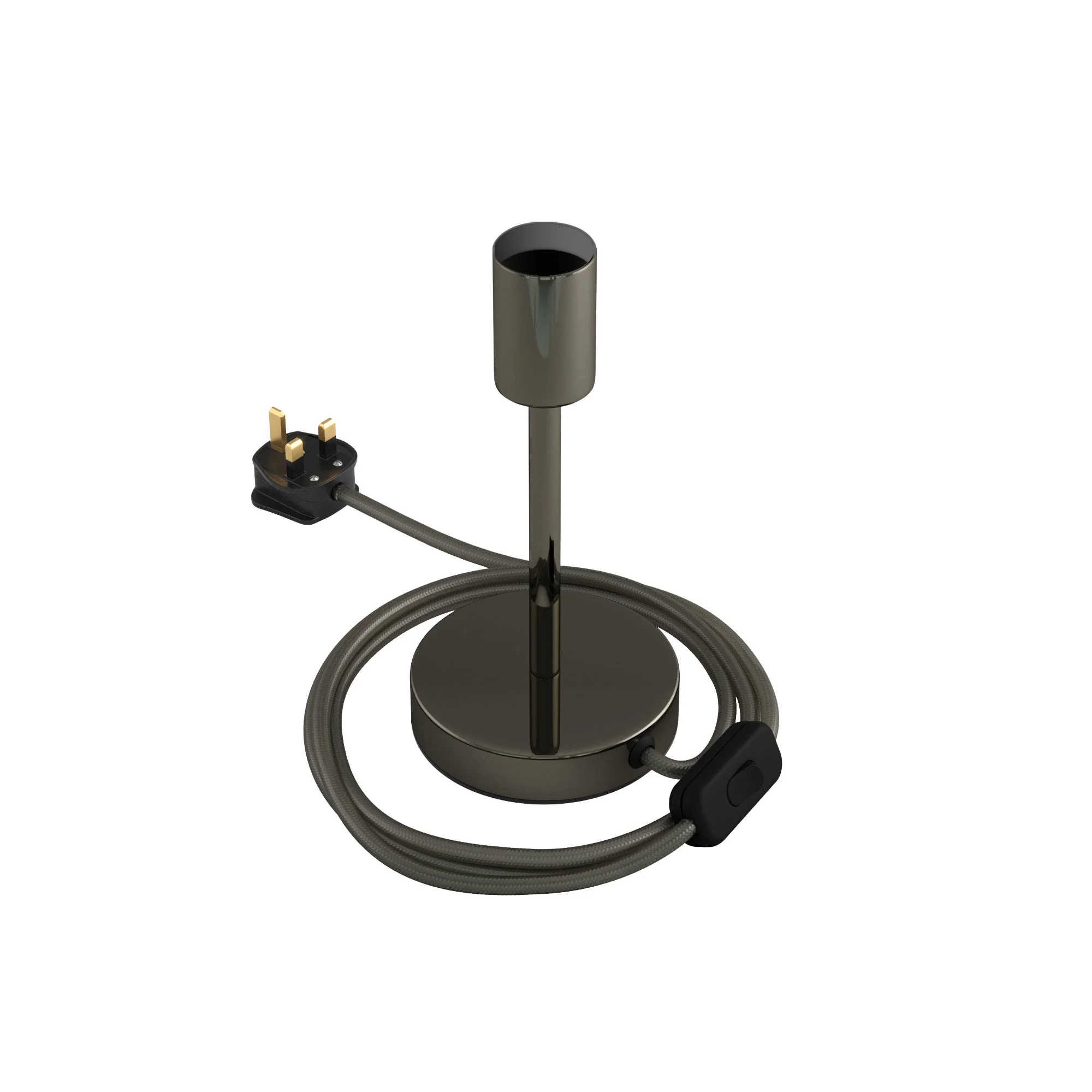 Alzaluce – Tischlampe aus Metall mit UK-Stecker – Perlenschwarz - Image 6