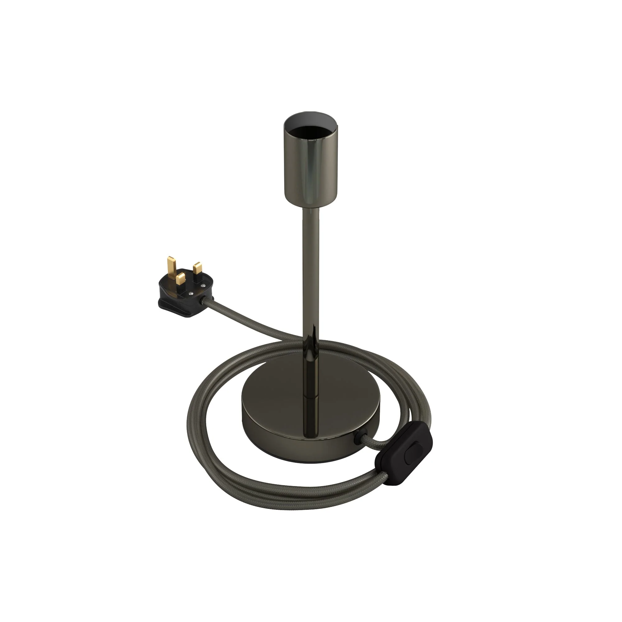 Alzaluce – Tischlampe aus Metall mit UK-Stecker – Perlenschwarz - Image 7