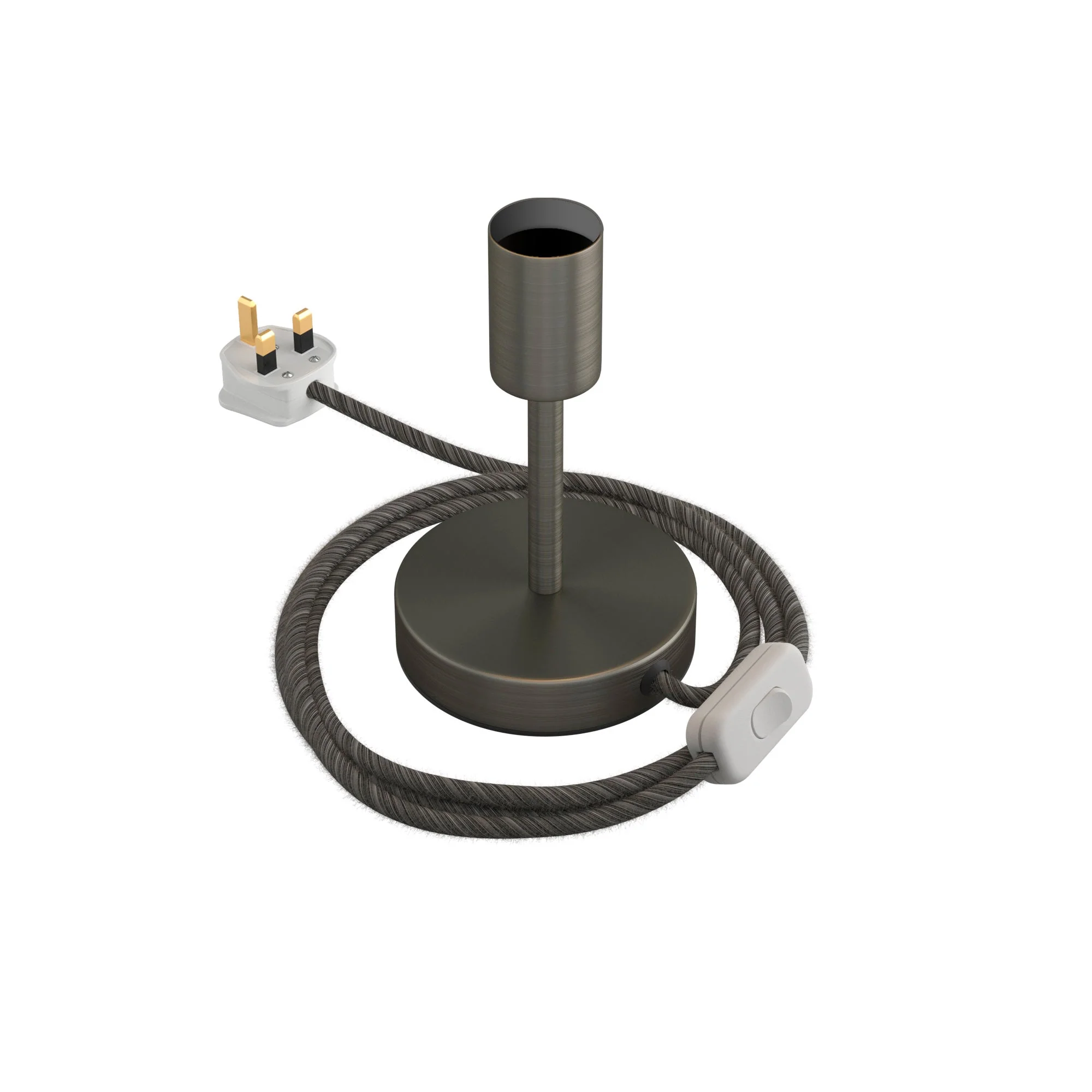 Alzaluce – Tischlampe aus Metall und UK-Stecker – Satin-Titan - Image 5