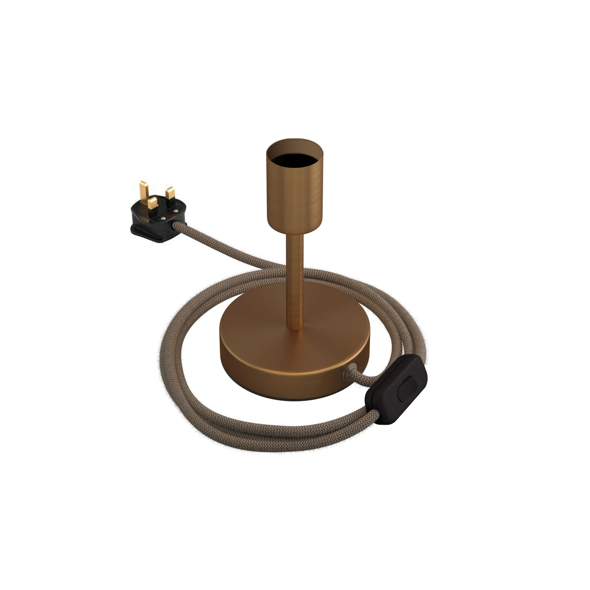Alzaluce – Tischleuchte aus Metall mit UK-Stecker – Satiniertes Bronze - Image 5