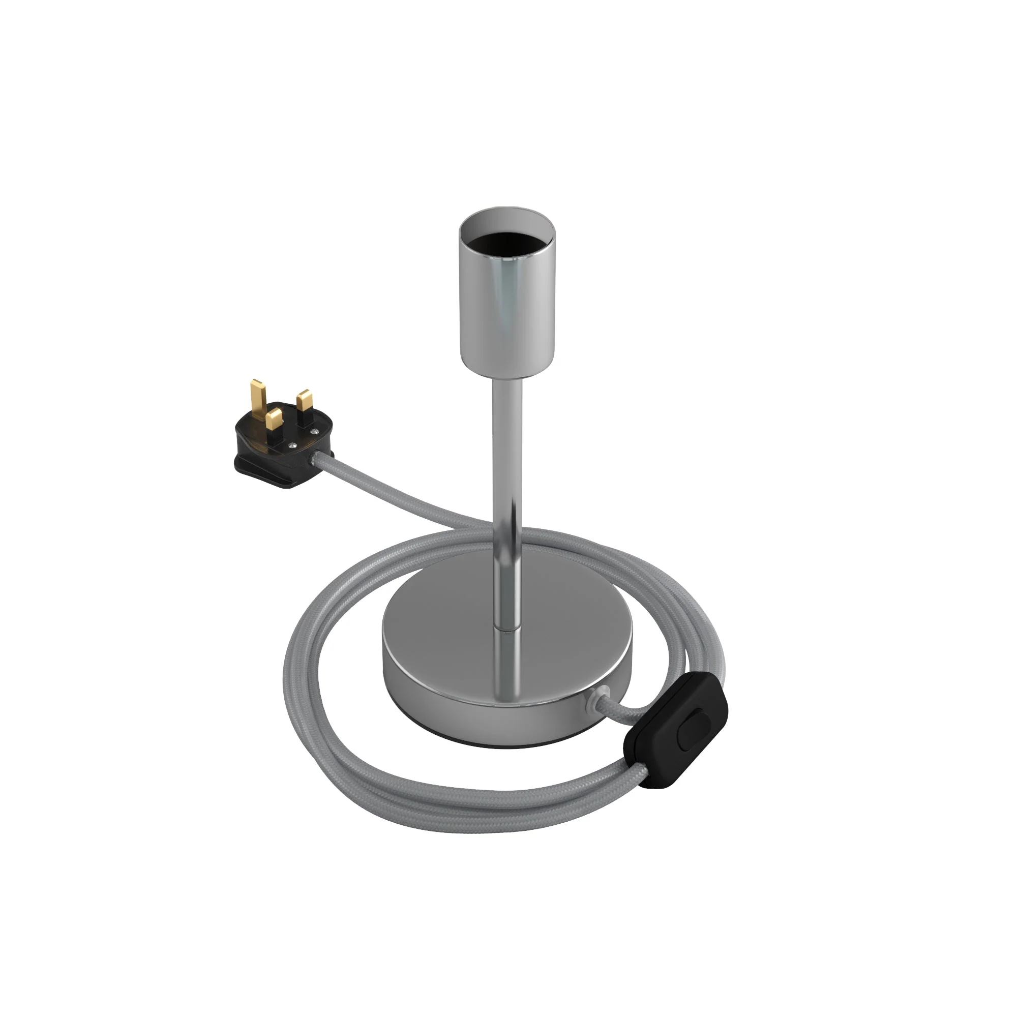 Alzaluce – Tischlampe aus Metall mit UK-Stecker – Chrom - Image 6