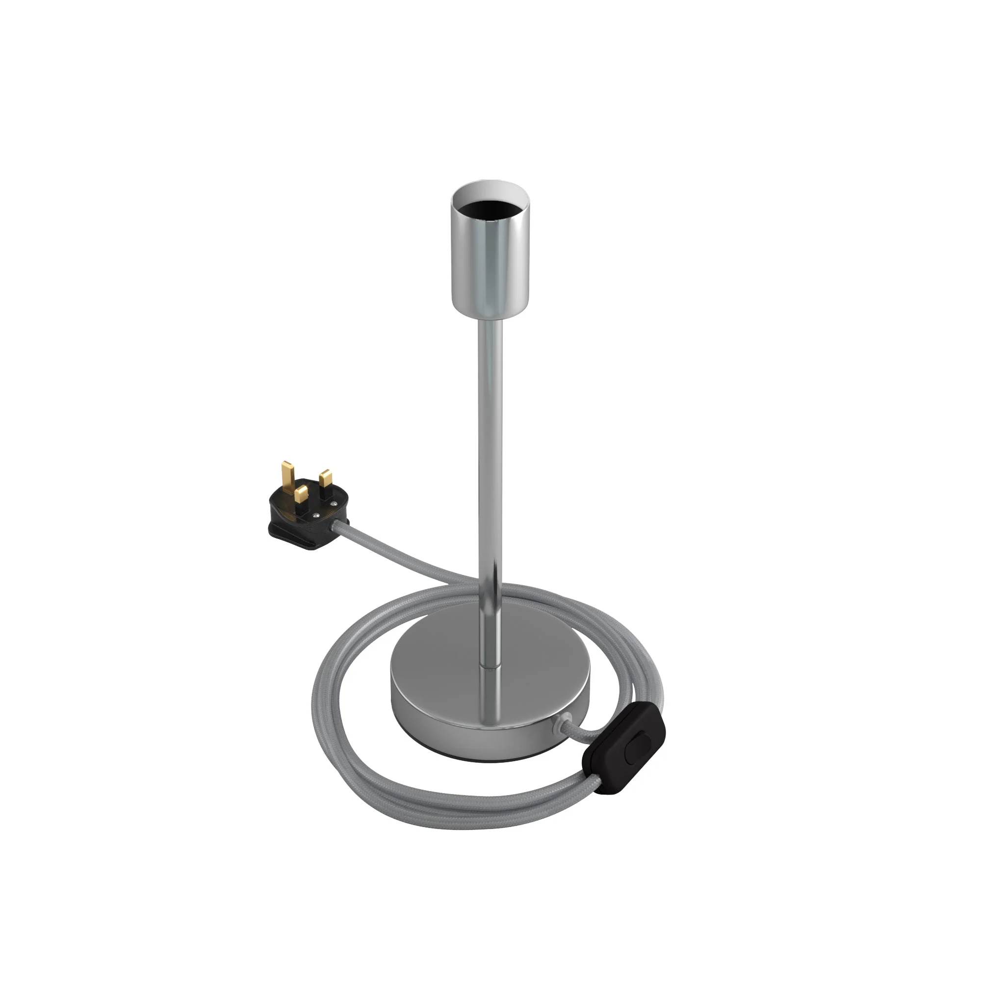 Alzaluce – Tischlampe aus Metall mit UK-Stecker – Chrom - Image 8