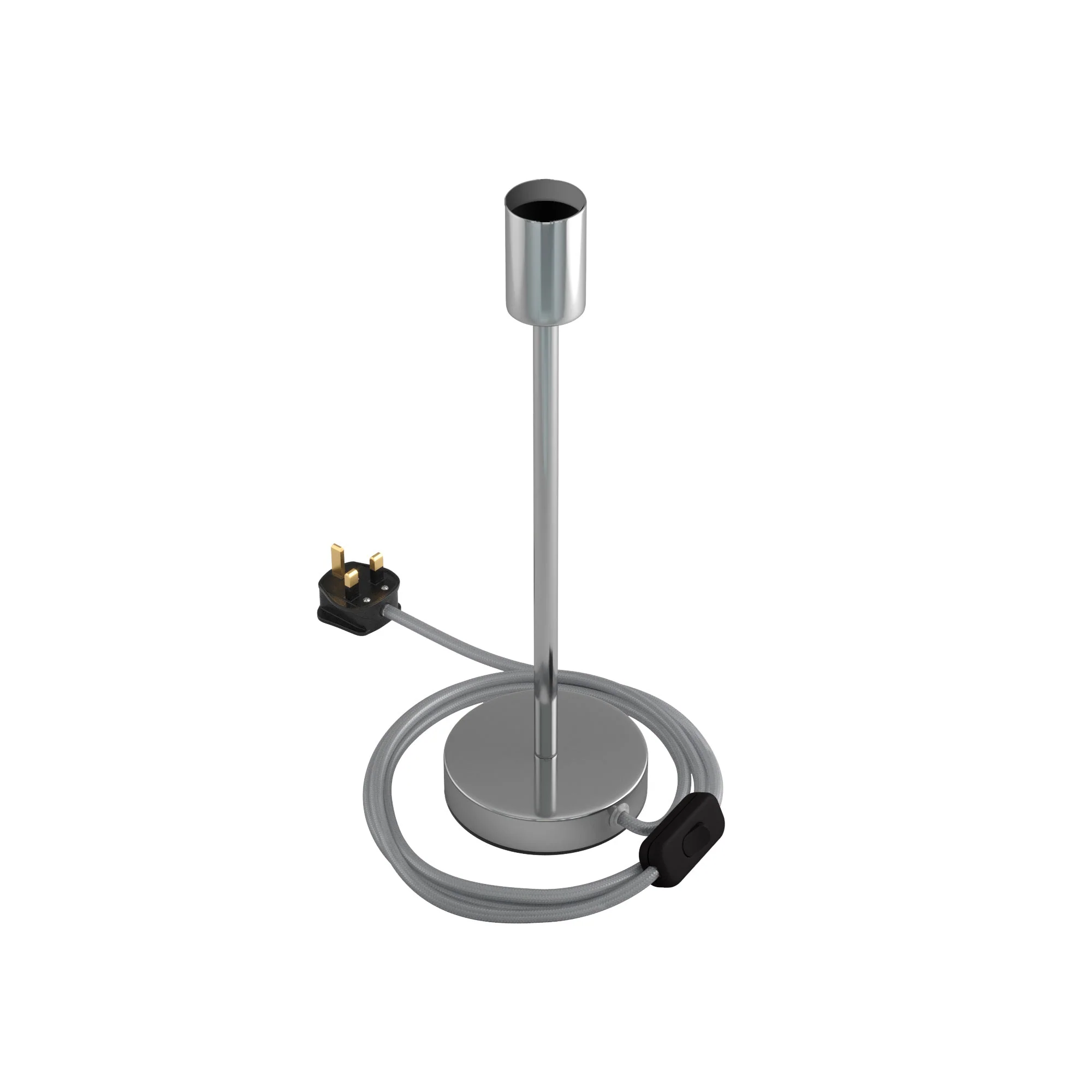 Alzaluce – Tischlampe aus Metall mit UK-Stecker – Chrom - Image 9