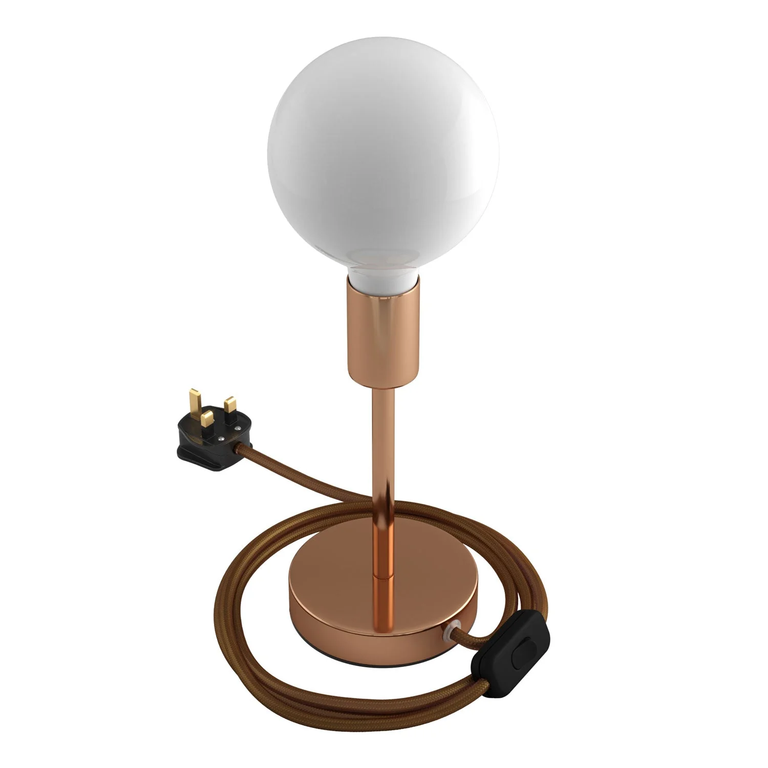 Alzaluce – Tischleuchte aus Metall mit UK-Stecker – Kupfer - Image 6