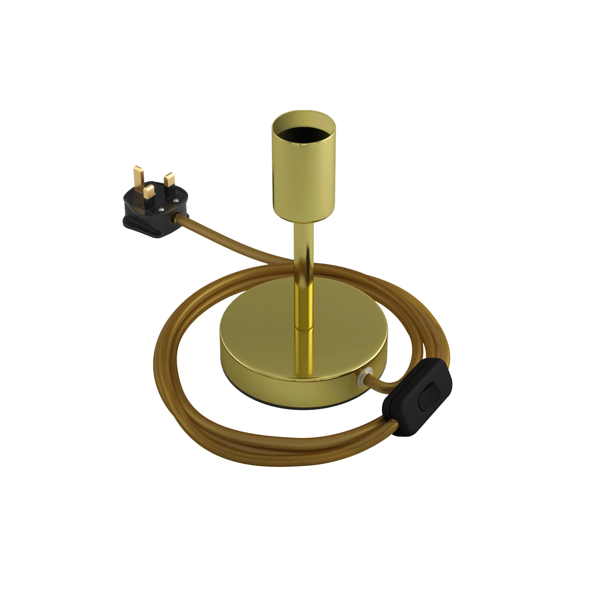 Alzaluce – Tischleuchte aus Metall mit UK-Stecker – Messing - Image 5