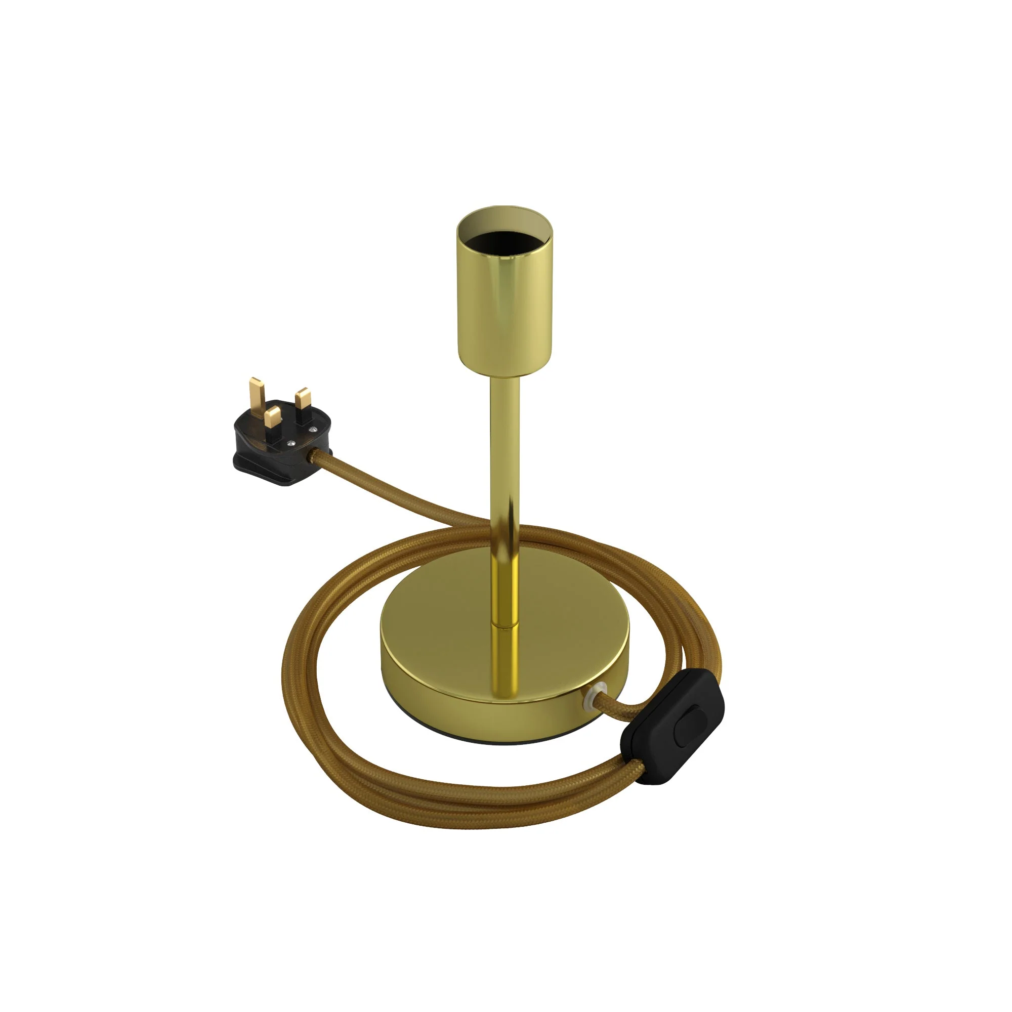Alzaluce – Tischleuchte aus Metall mit UK-Stecker – Messing - Image 6