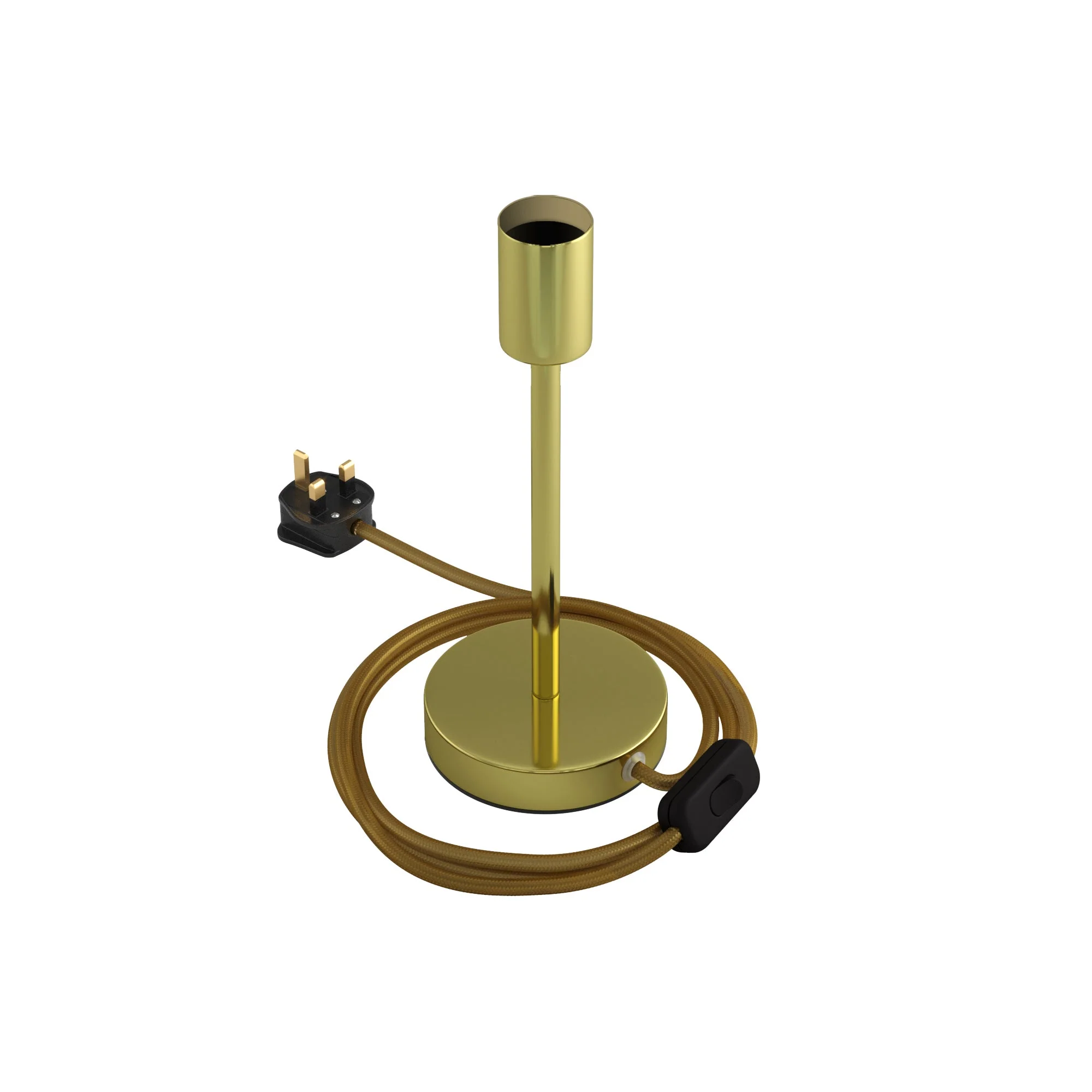 Alzaluce – Tischleuchte aus Metall mit UK-Stecker – Messing - Image 7