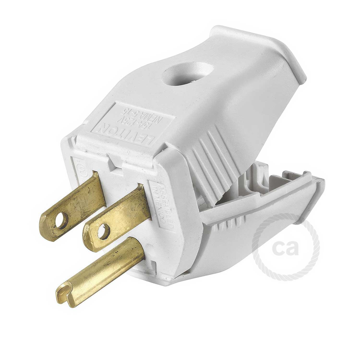 US-Stecker 3-polig – UL-zertifiziert – Weiß - Image 2