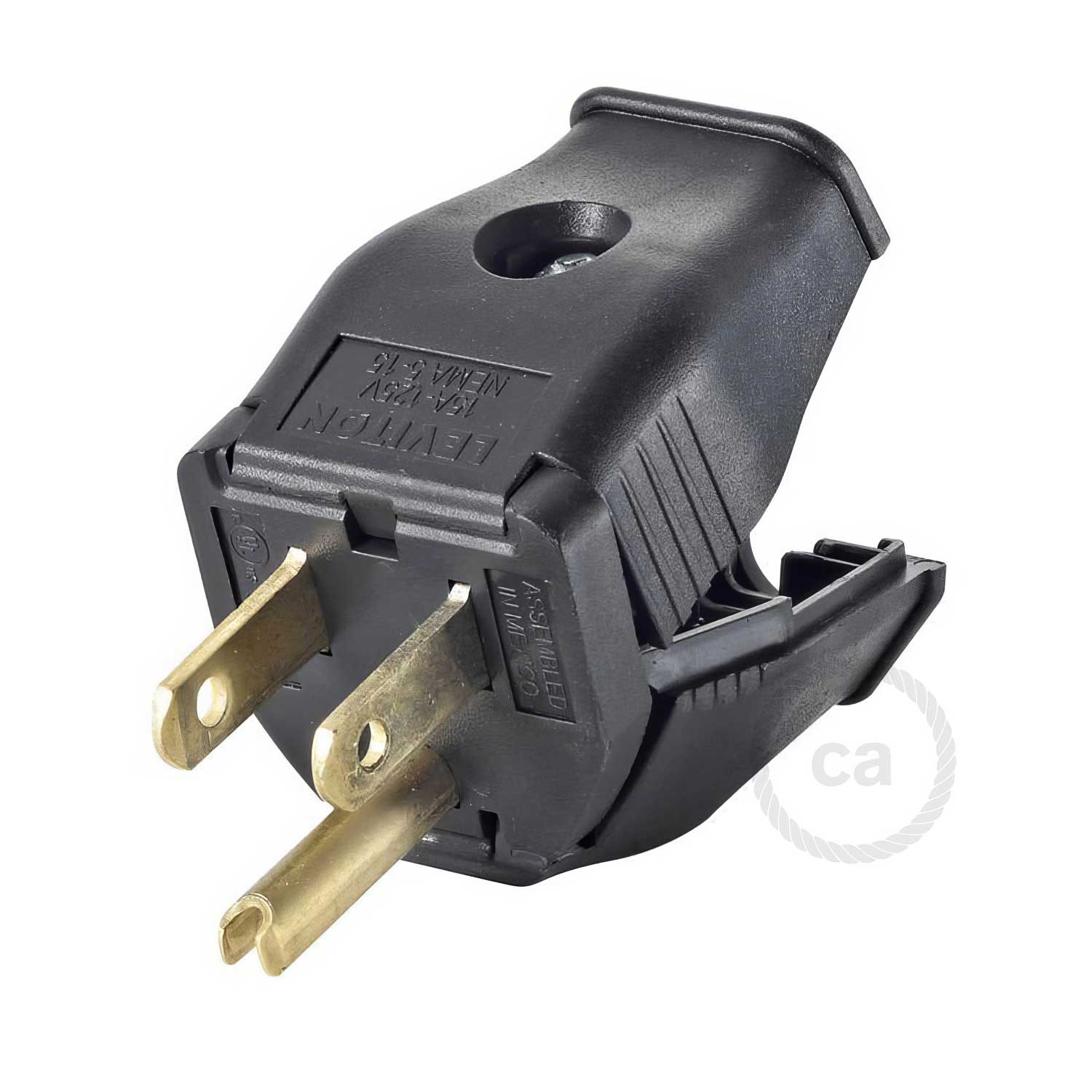 Amerikanischer Stecker mit drei Polen – UL-zertifiziert – Schwarz - Image 2