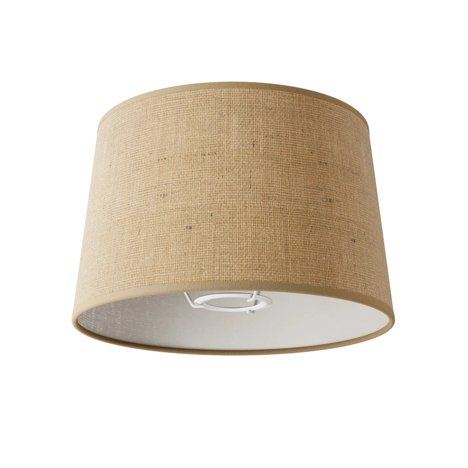 Athena Lampenschirm mit E27 Fassung für Tischleuchte - Made in Italy - Natur Jute