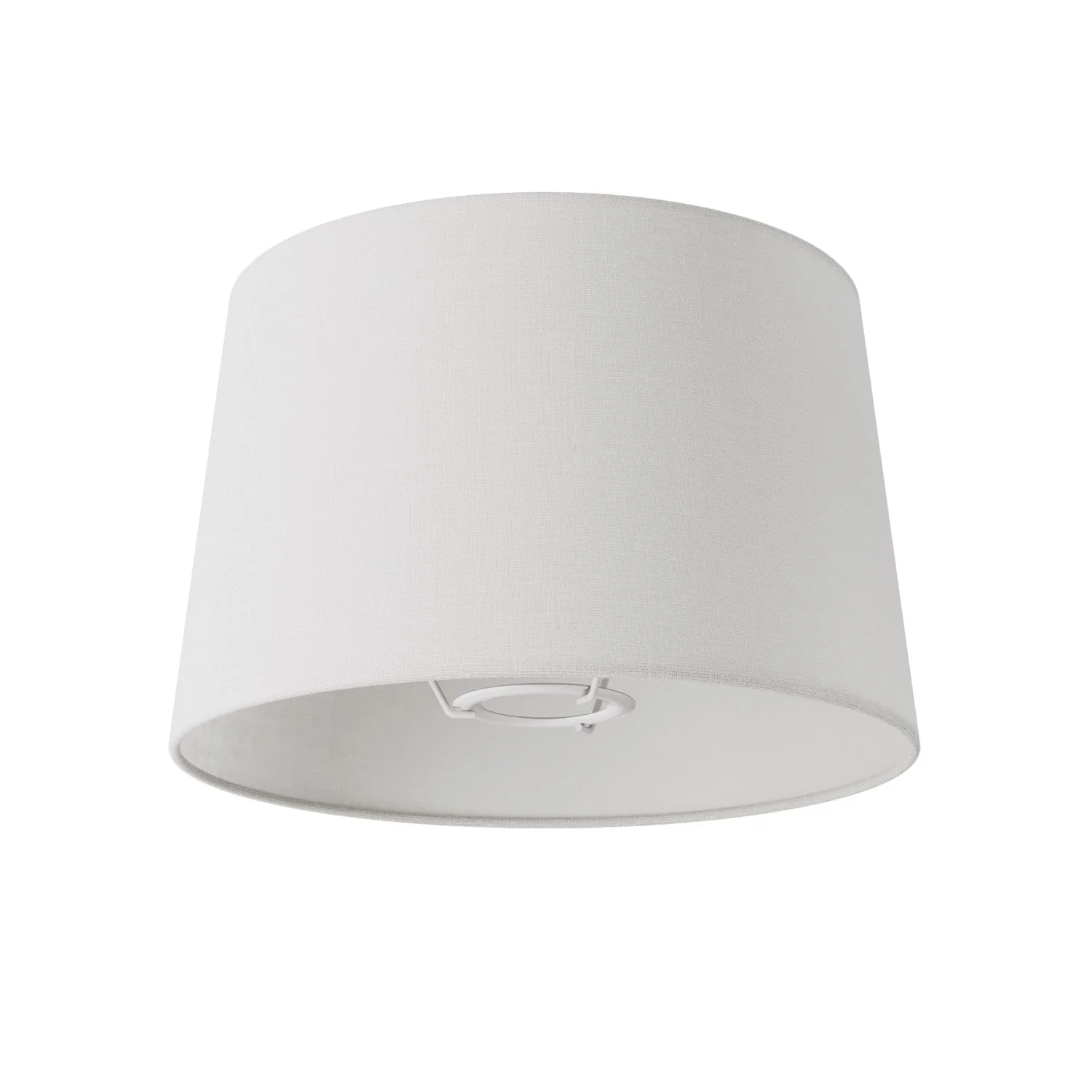 Lampenschirm Athena mit E27-Fassung für Tischleuchte – Made in Italy – Glänzendes weißes Leinen