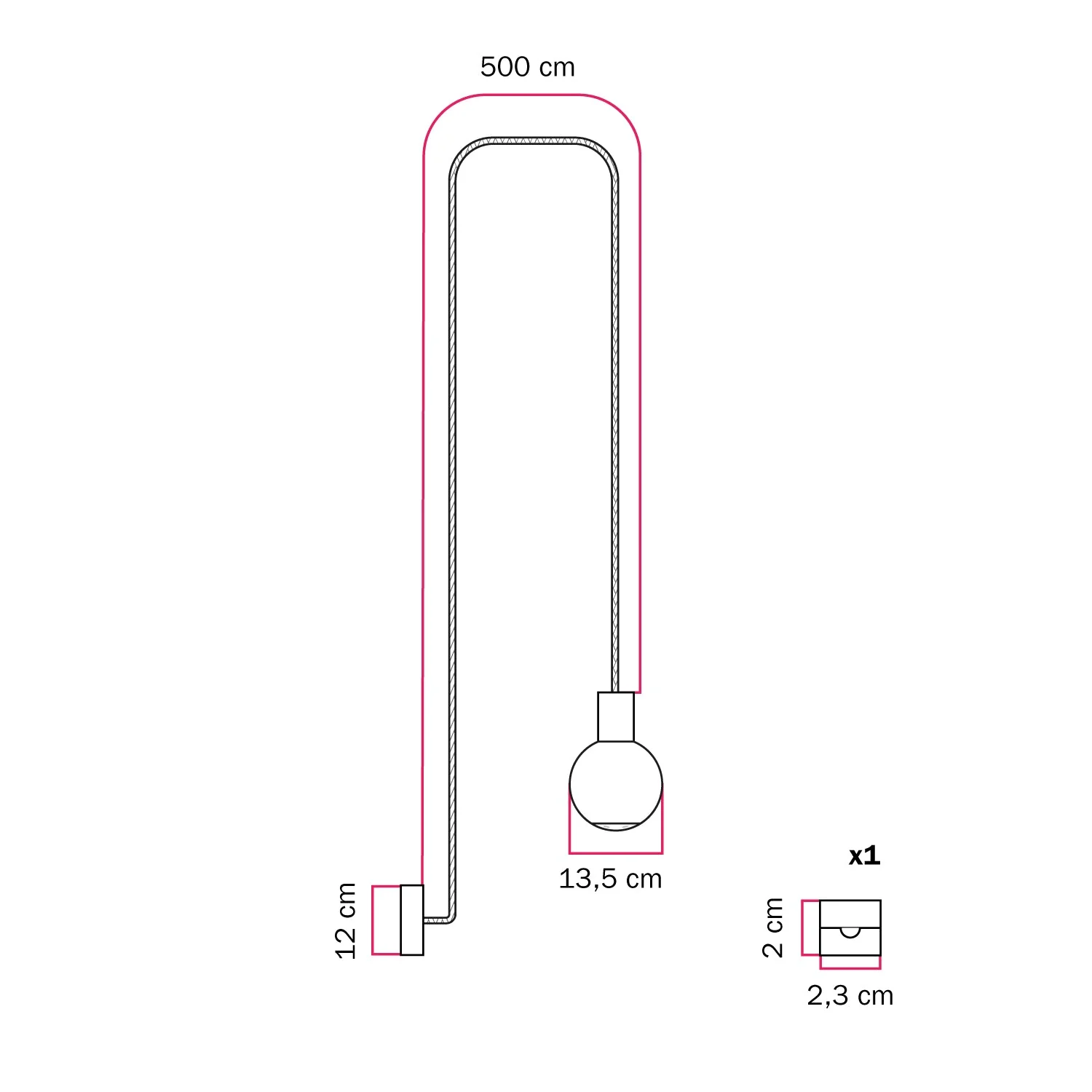 Pendelleuchte für Außenbereich Modulair IP65 mit unzerbrechlichem Unbreak-a-Ball Schirm – Weiß - Image 6