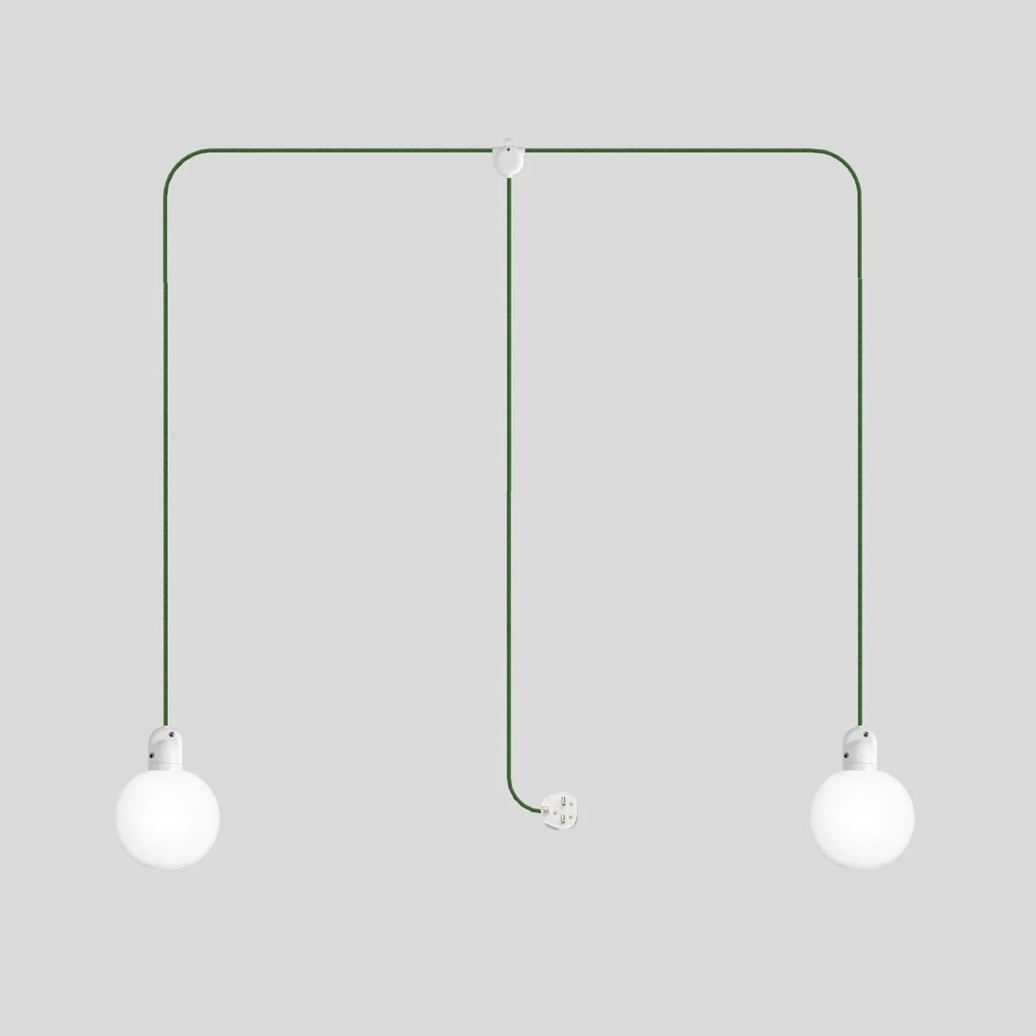 Außenlampe Modulair IP65 mit 2 Abgängen, UK-Stecker, unzerbrechliche Unbreak-a-Ball-Lampenschirme und SX08-Kabel