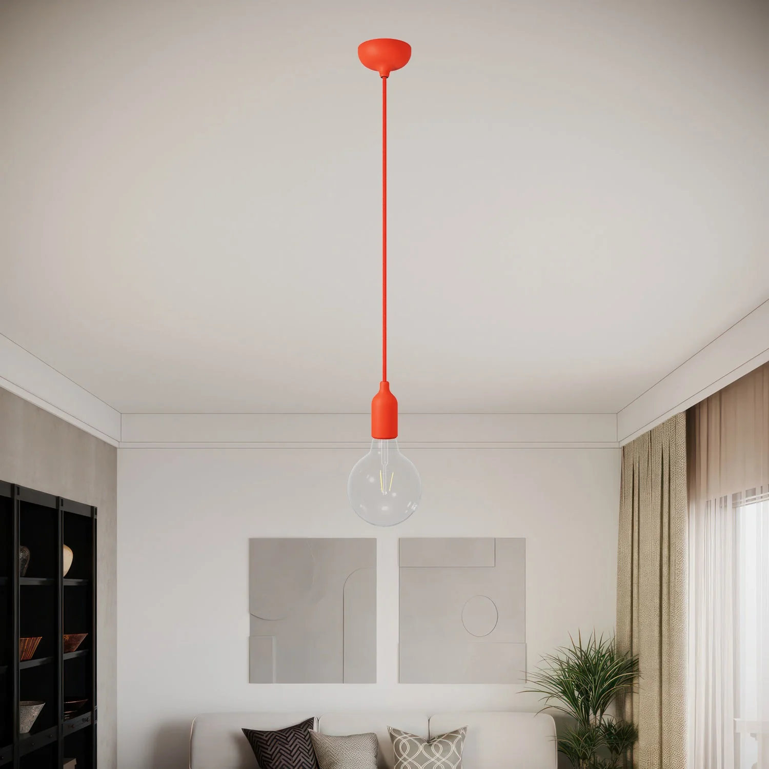 Silikon-Rosetten-Kit mit mittiger Bohrung und Vorbereitung für seitlichen Ausgang – Orange - Image 6