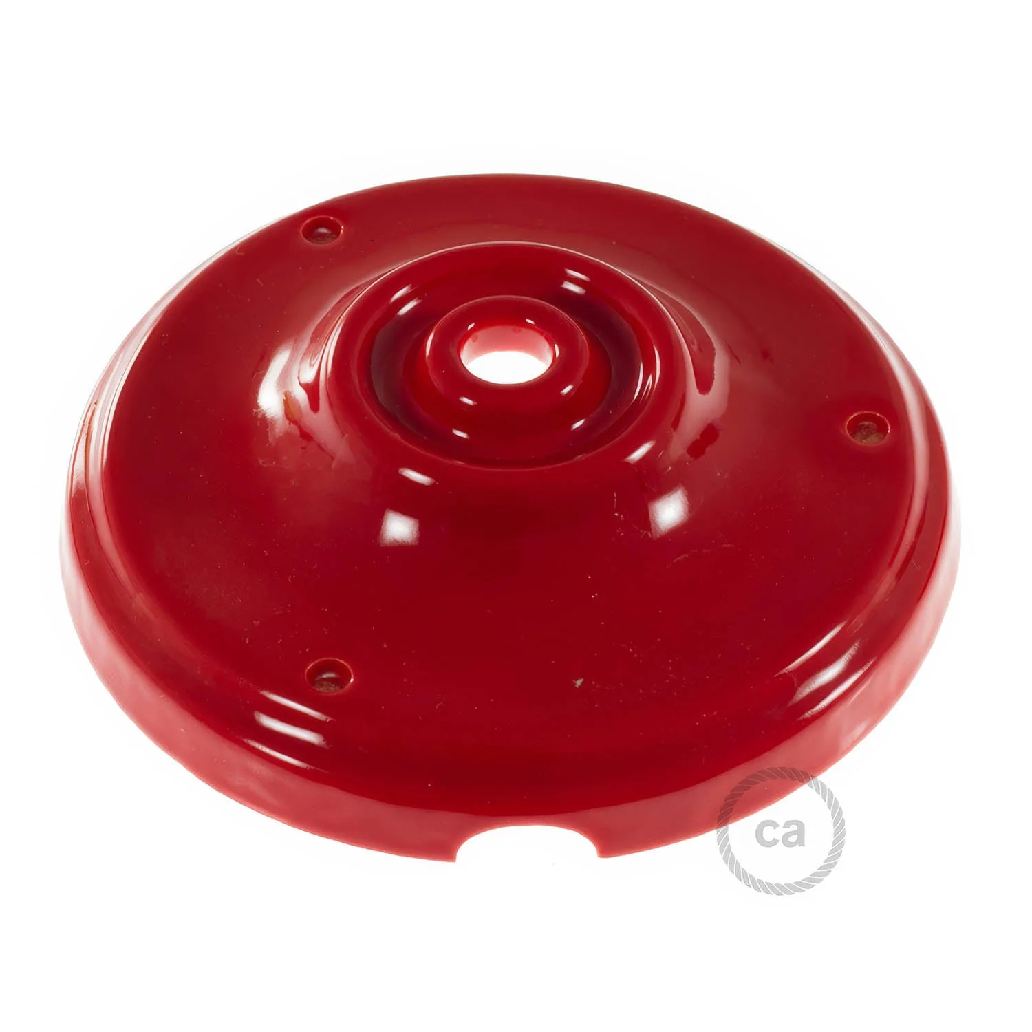 Rosetten-Set aus Porzellan – Rot - Image 2