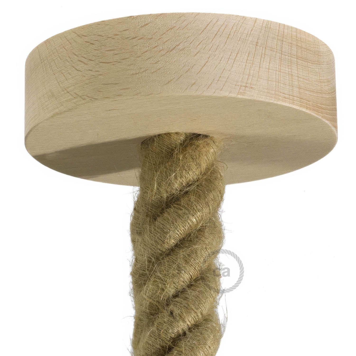 Holz-Lampenbaldachin-Set für 3XL-Kordel – Neutral