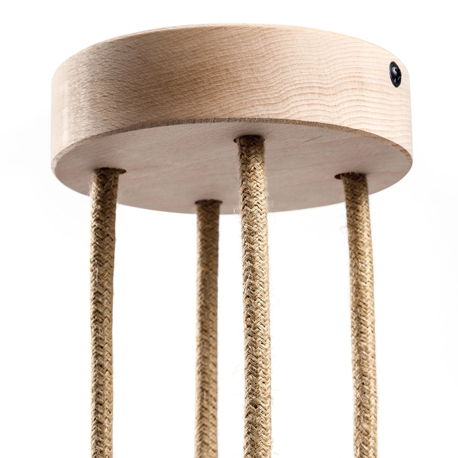 Zylinderförmiges Holzbaldachin-Kit mit 4 Löchern – Natur
