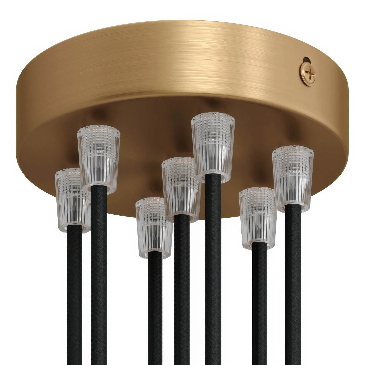 Kit zylindrischer Lampenbaldachin aus Metall mit 7 Löchern - Satinbronze