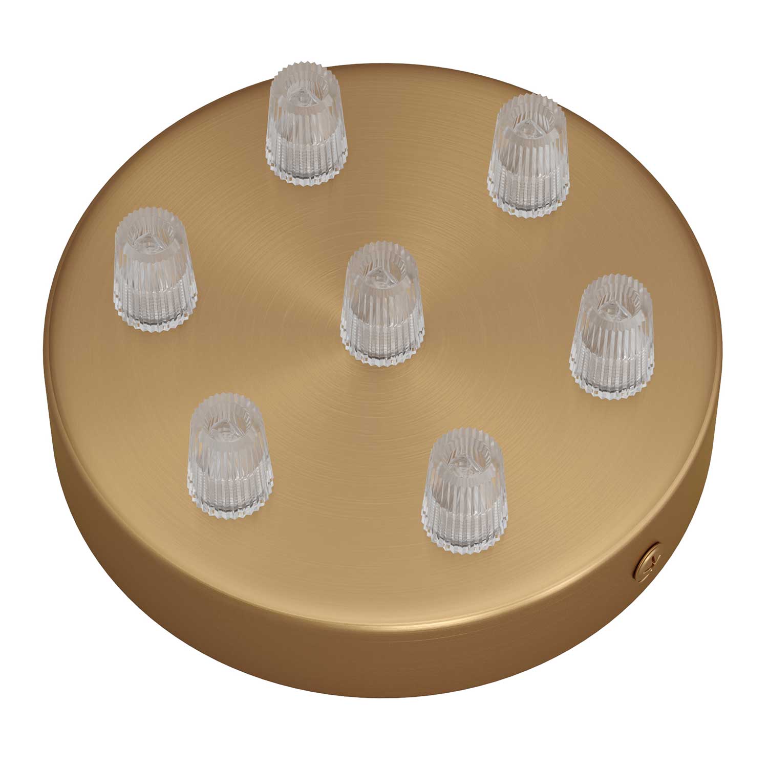 Kit zylindrischer Lampenbaldachin aus Metall mit 7 Löchern - Satinbronze - Image 2