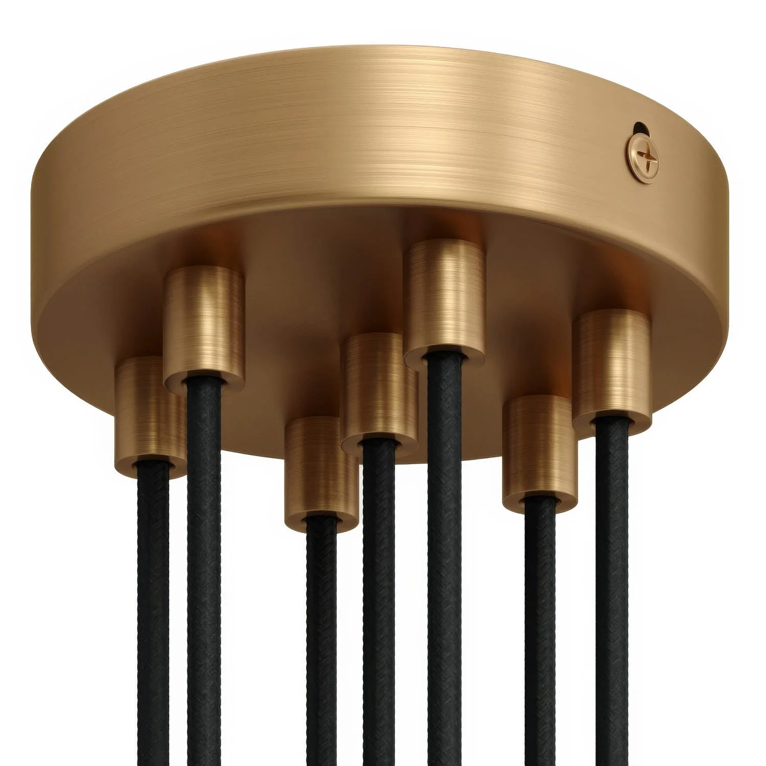 Kit zylindrischer Lampenbaldachin aus Metall mit 7 Löchern - Satinbronze - Image 6