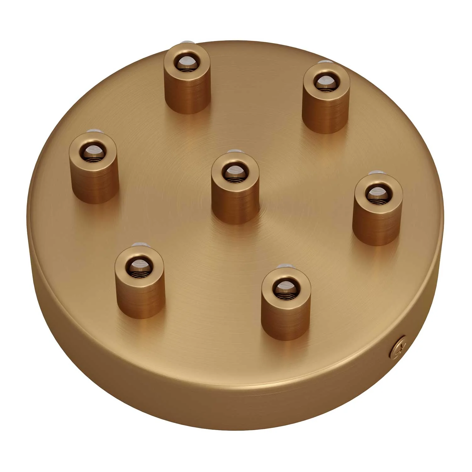 Kit zylindrischer Lampenbaldachin aus Metall mit 7 Löchern - Satinbronze - Image 7
