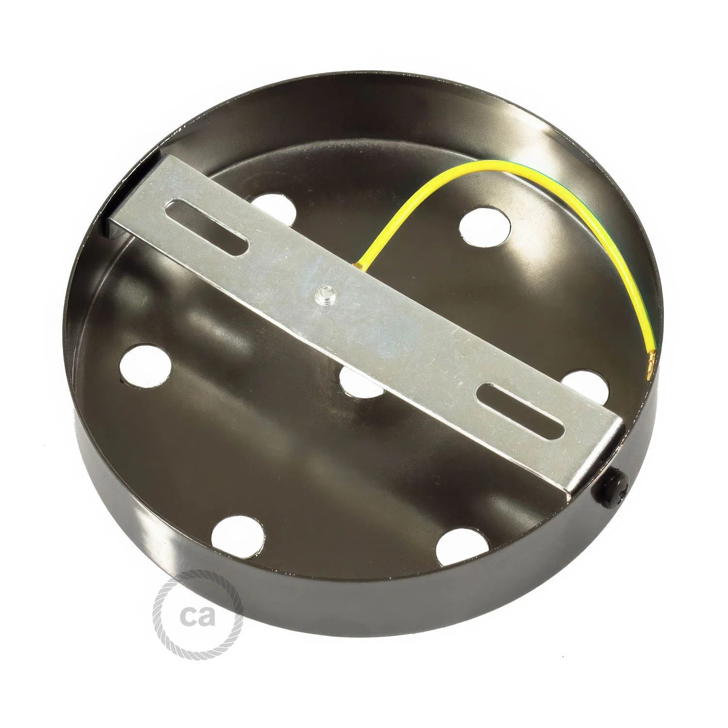 Zylindrisches Lampenbaldachin-Set aus Metall mit 7 Löchern – Perlschwarz - Image 9