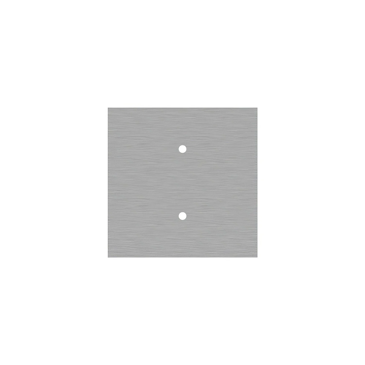 Lampenbaldachin Rose-One quadratisch, 200 mm mit 2 Löchern und 4 seitlichen Löchern – Dibond Satin-Edelstahl - Image 3