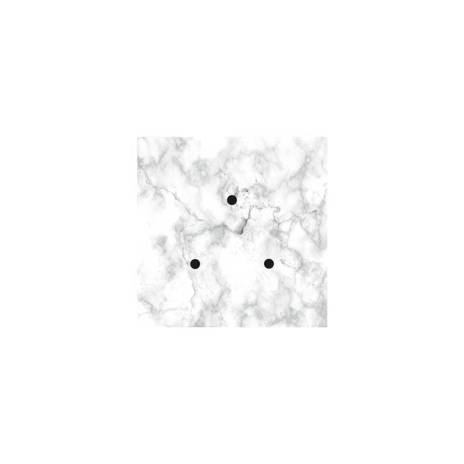 Rose-One quadratischer Baldachin, 200 mm mit 3 Löchern und 4 seitlichen Löchern - Carrara-Marmor - Image 3