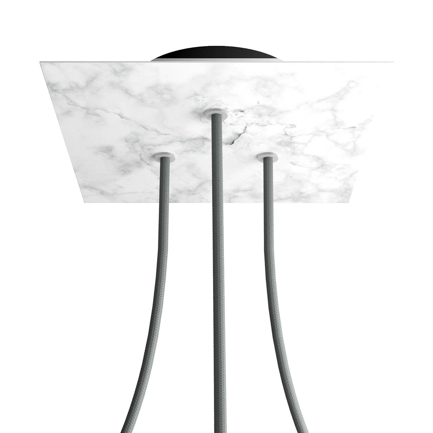 Rose-One quadratischer Baldachin, 200 mm mit 3 Löchern und 4 seitlichen Löchern - Carrara-Marmor - Image 8