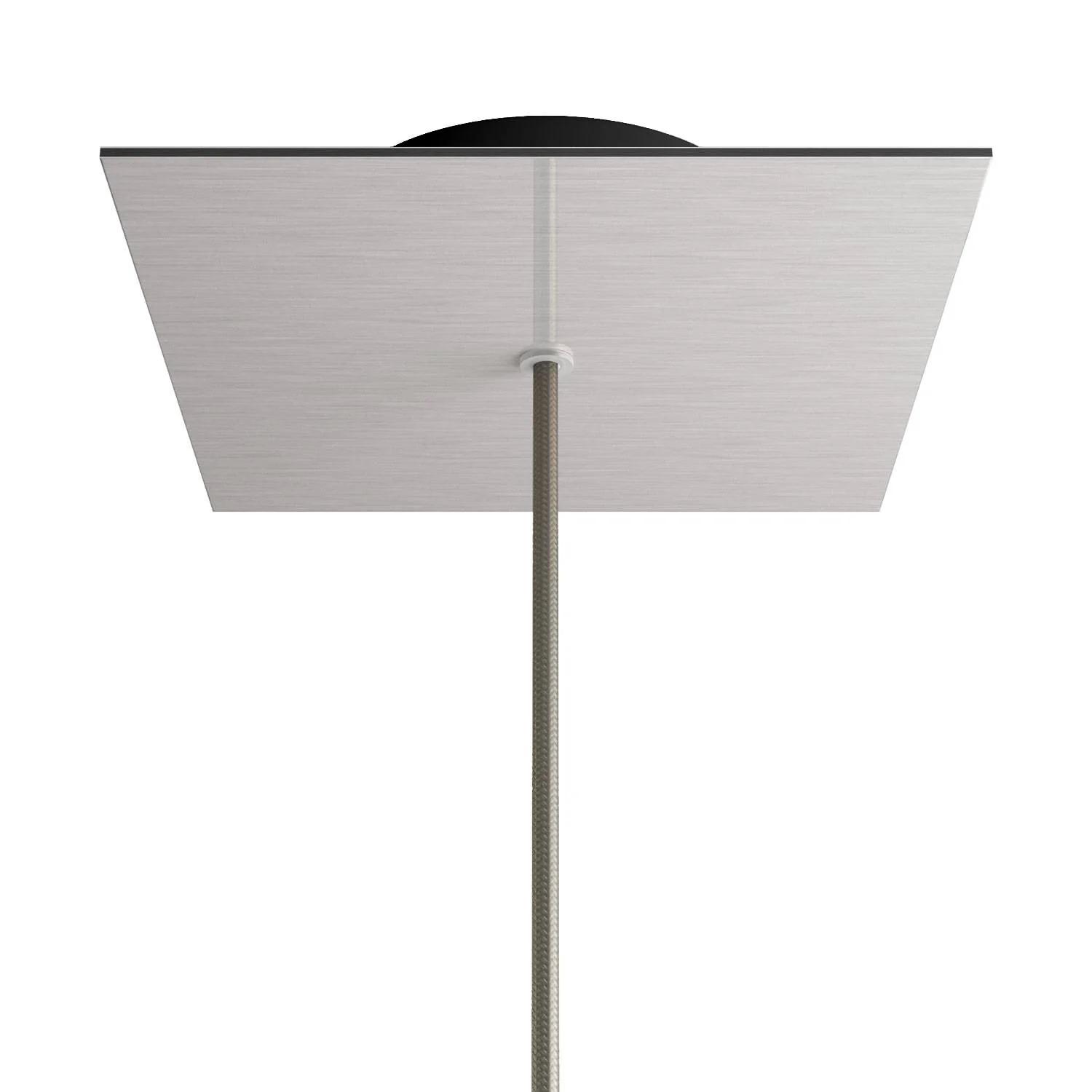 Quadratischer Rose-One-Baldachin, 200 mm mit 1 Loch und 4 seitlichen Bohrungen – Dibond Satin-Stahl - Image 8