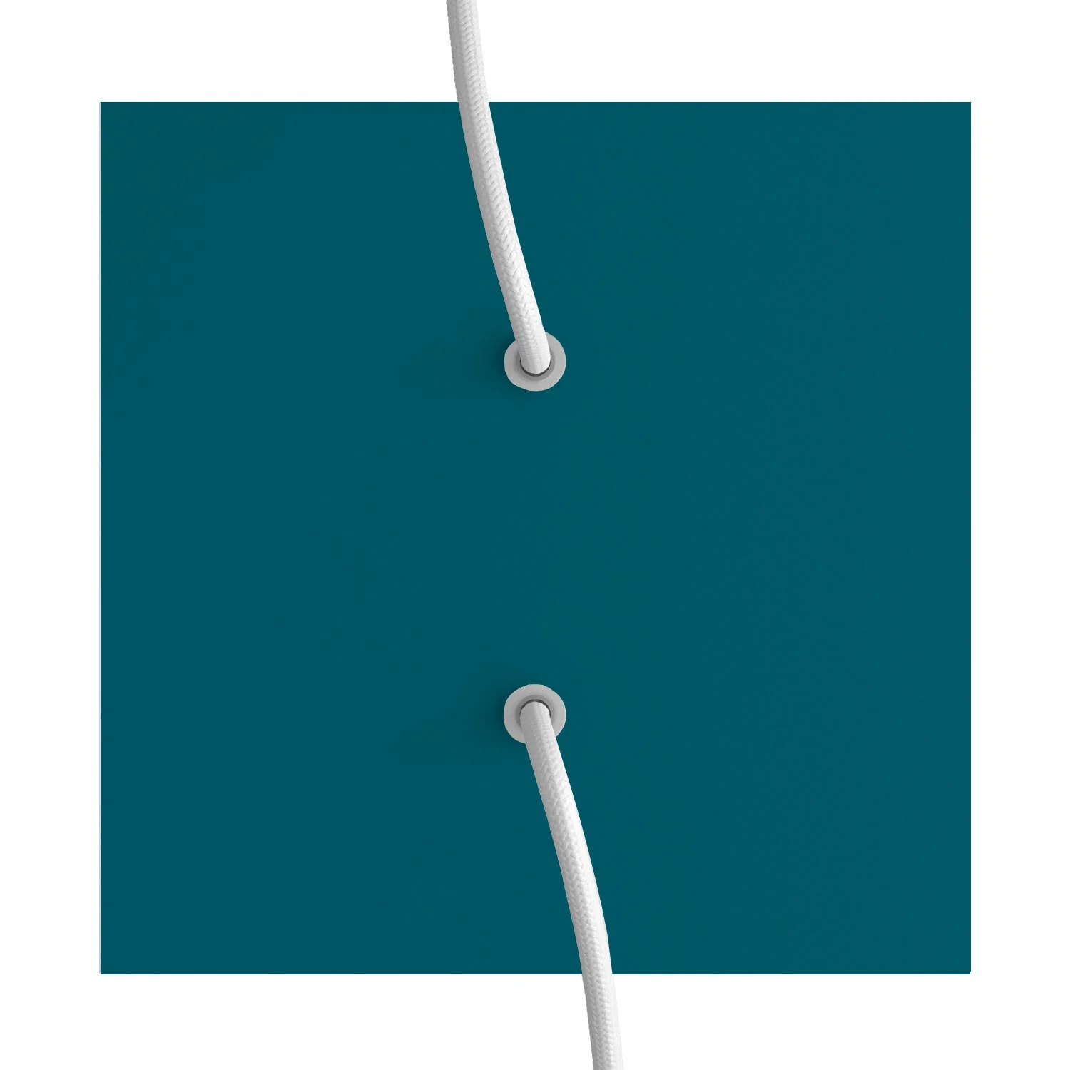 Lampenbaldachin Rose-One quadratisch, 200 mm mit 2 Löchern und 4 seitlichen Löchern – Petrol - Image 2