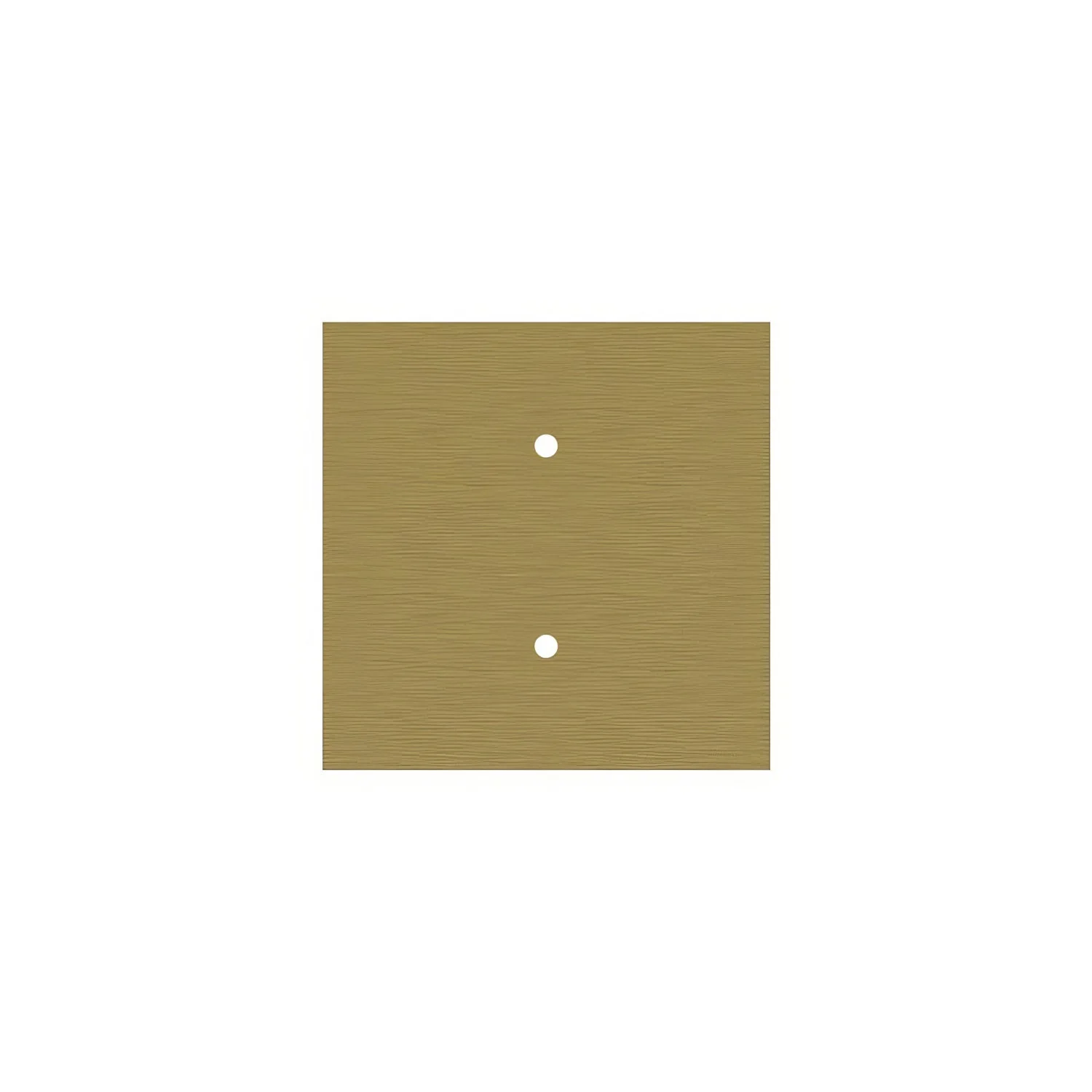 Baldachin Rose-One quadratisch, 200 mm mit 2 Löchern und 4 seitlichen Löchern – Dibond Satiniertes Messing - Image 3
