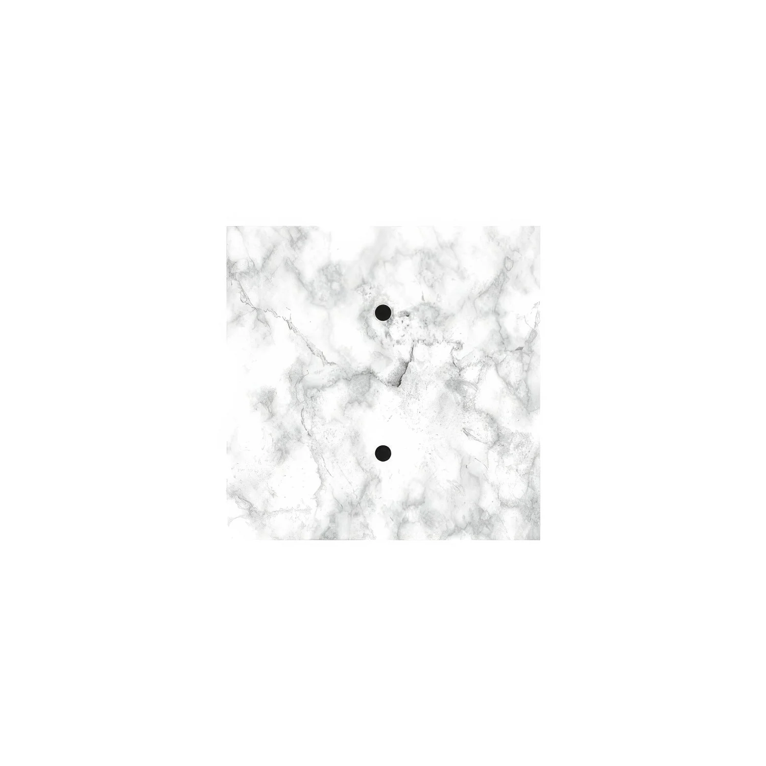 Rosette Rose-One Quadrat, 200 mm mit 2 Löchern und 4 seitlichen Löchern – Carrara-Marmor - Image 3