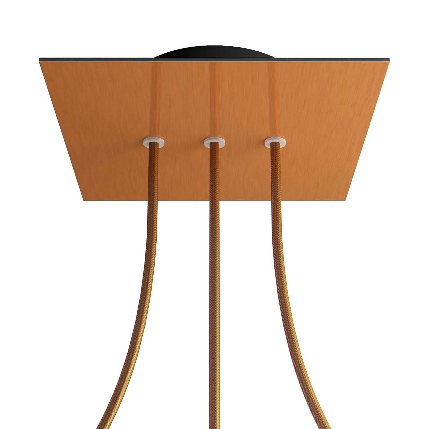 Rose-One Baldachin Quadrat, 200 mm mit 3 Löchern in Linie und 4 seitlichen Löchern – Dibond Kupfer satiniert - Image 8