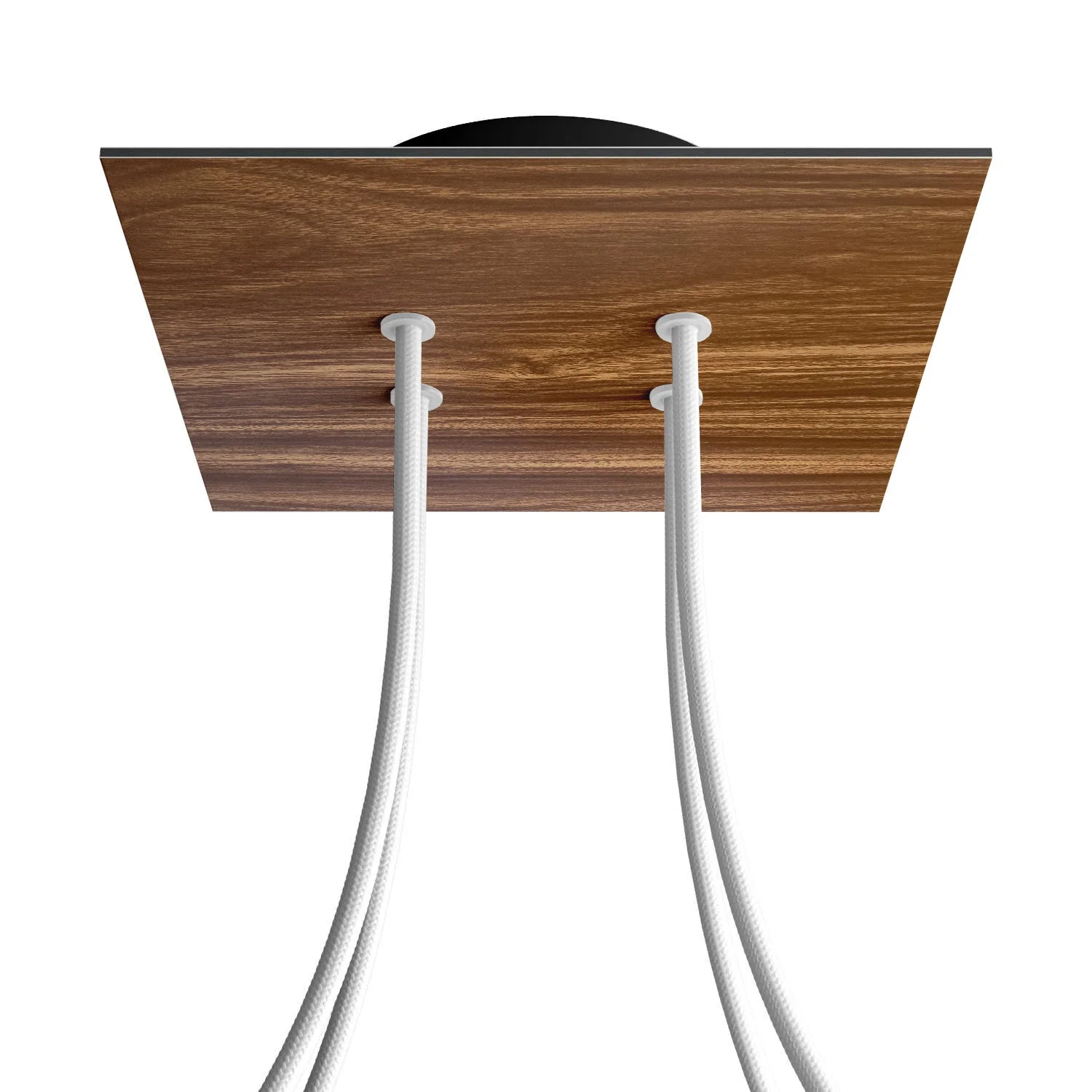 Lampenbaldachin Rose-One quadratisch, 200 mm mit 4 Löchern und 4 seitlichen Löchern – Holz - Image 8
