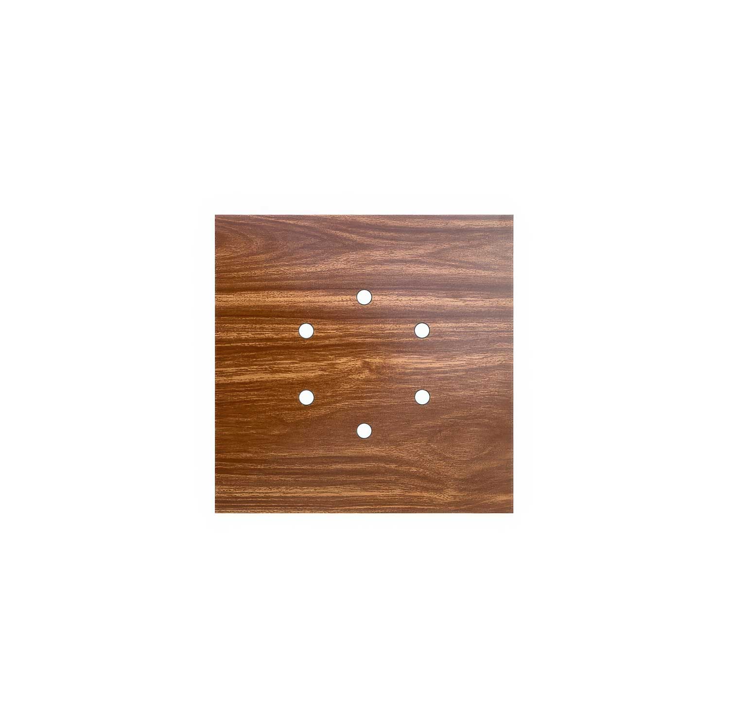 Quadratischer Baldachin Rose-One, 200 mm mit 6 Löchern und 4 seitlichen Löchern – Holz - Image 3