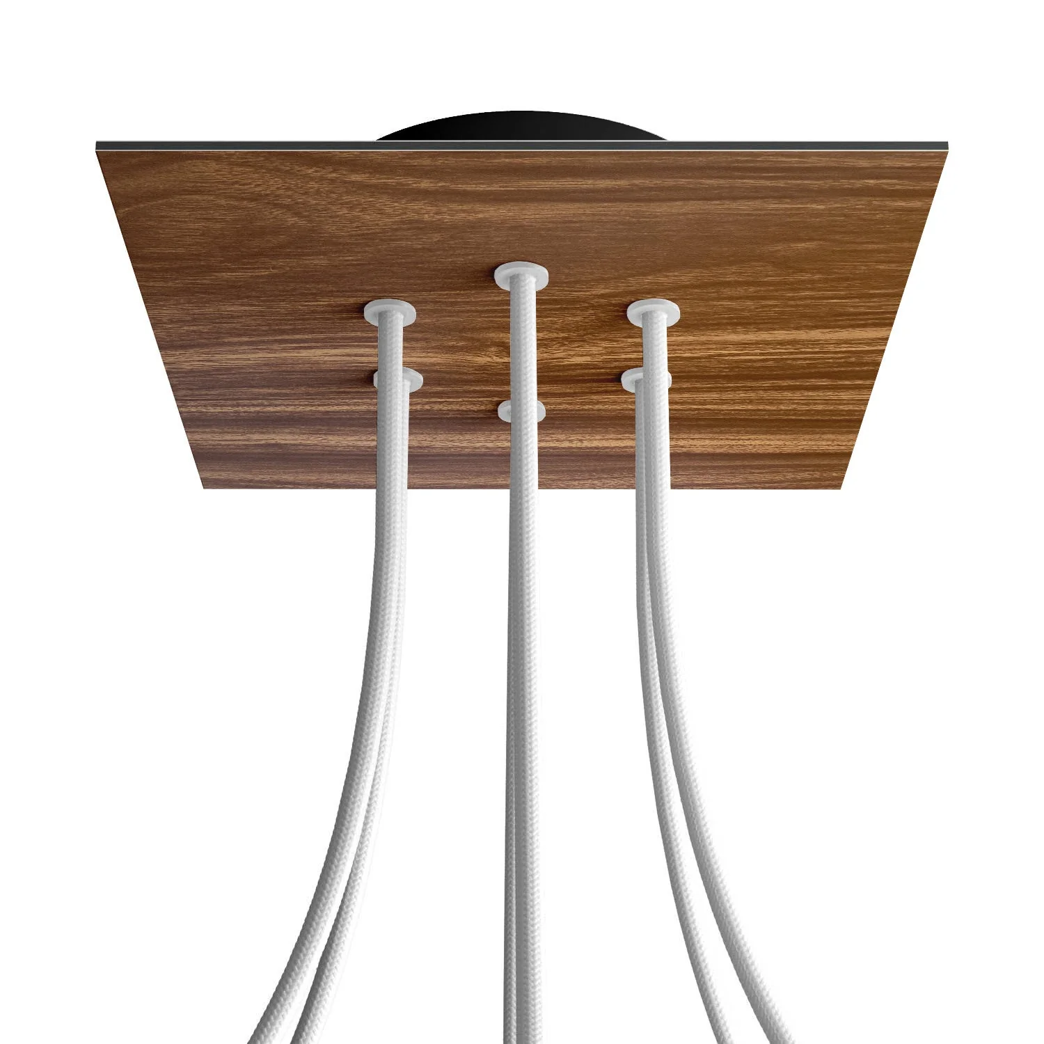 Quadratischer Baldachin Rose-One, 200 mm mit 6 Löchern und 4 seitlichen Löchern – Holz - Image 8