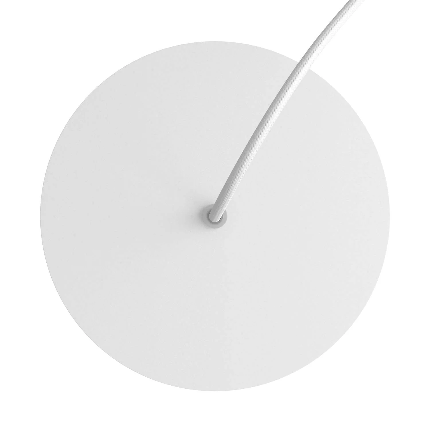 Rosone Rose-One rund, Durchmesser 200 mm mit 1 Loch und 4 seitlichen Löchern – Mattweiß - Image 2
