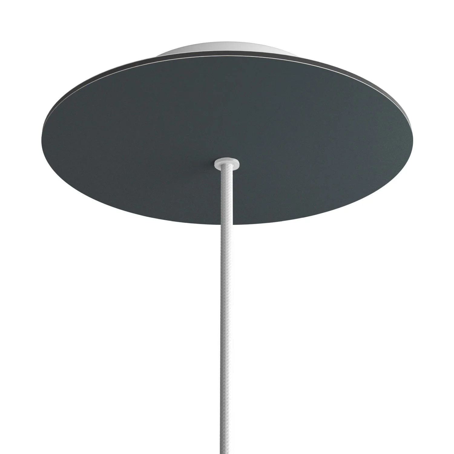 Lampenbaldachin Rose-One rund, Durchmesser 200 mm mit 1 Loch und 4 seitlichen Löchern – Anthrazit