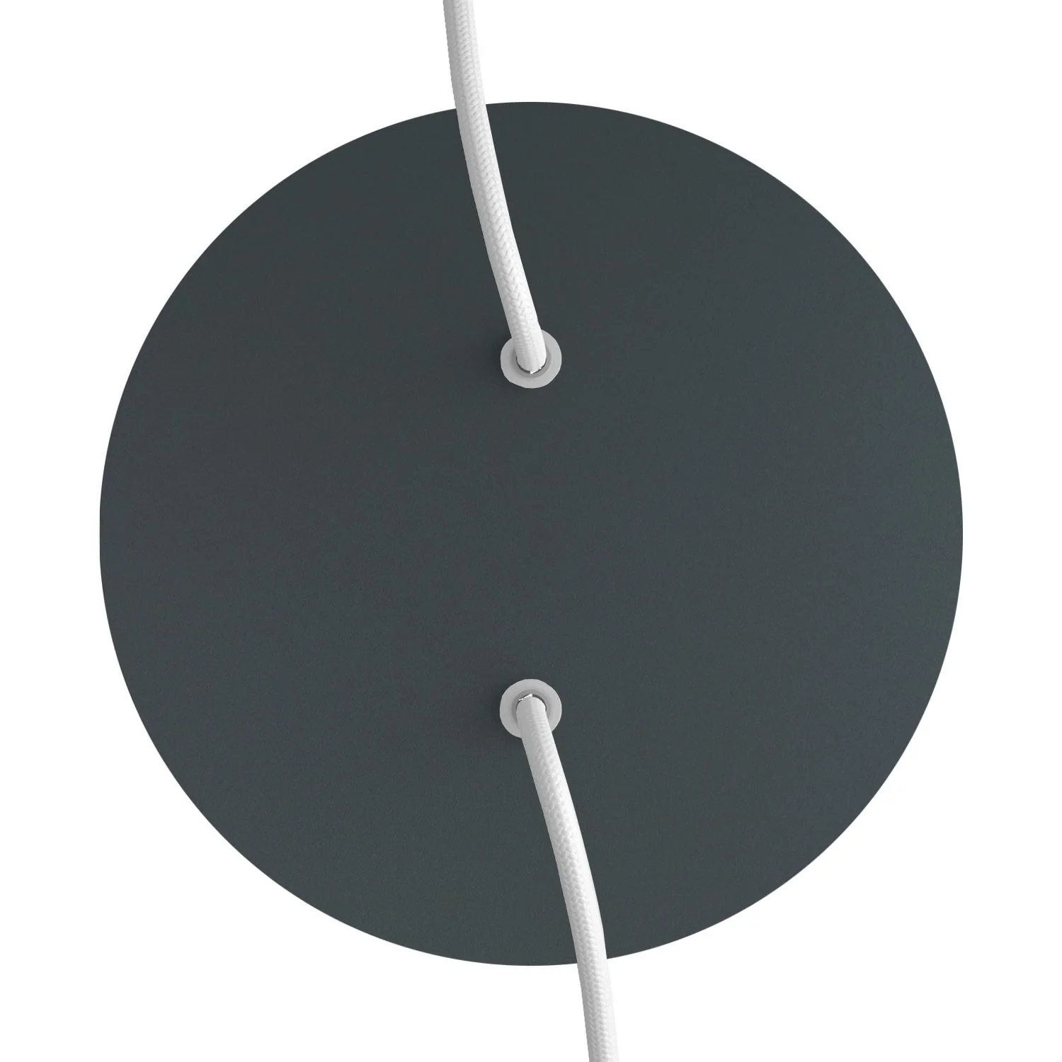 Lampenbaldachin Rose-One rund, Durchmesser 200 mm mit 2 Löchern und 4 seitlichen Löchern – Anthrazit - Image 2