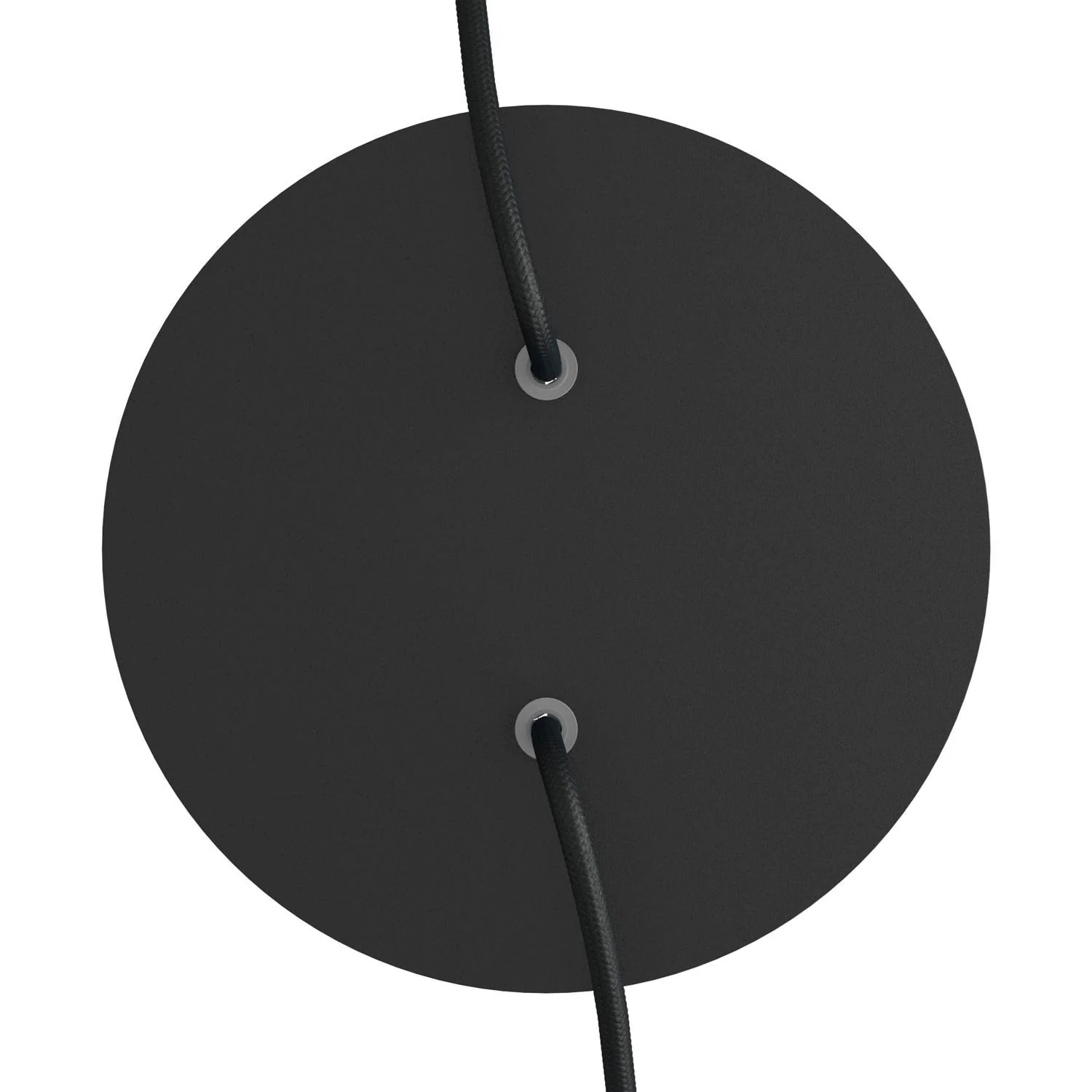 Rose-One Baldachin rund, Durchmesser 200 mm mit 2 Bohrungen und 4 seitlichen Bohrungen – Matt-Schwarz - Image 2