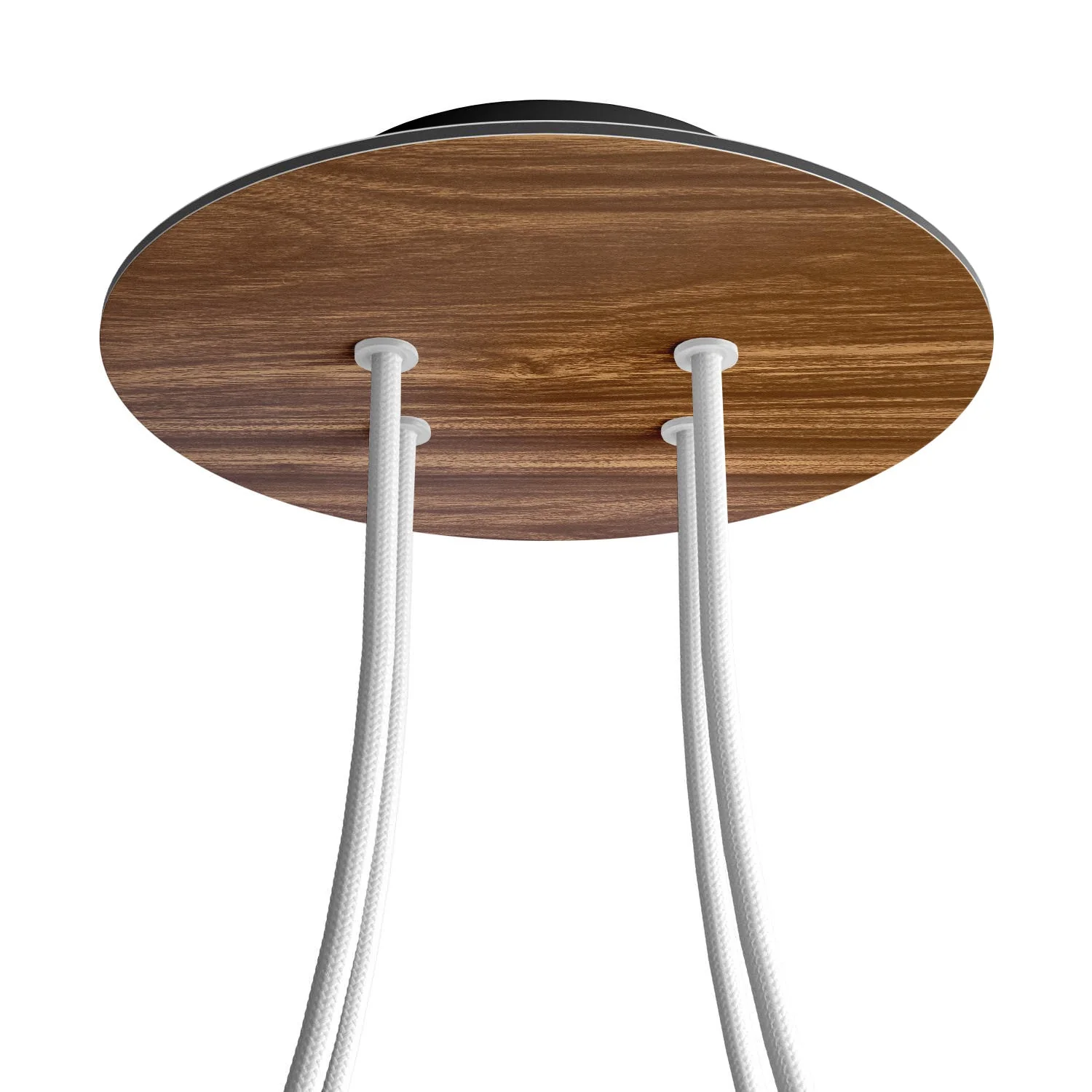 Lampenbaldachin Rose-One rund, Durchmesser 200 mm mit 4 Löchern und 4 seitlichen Löchern - Holz - Image 8