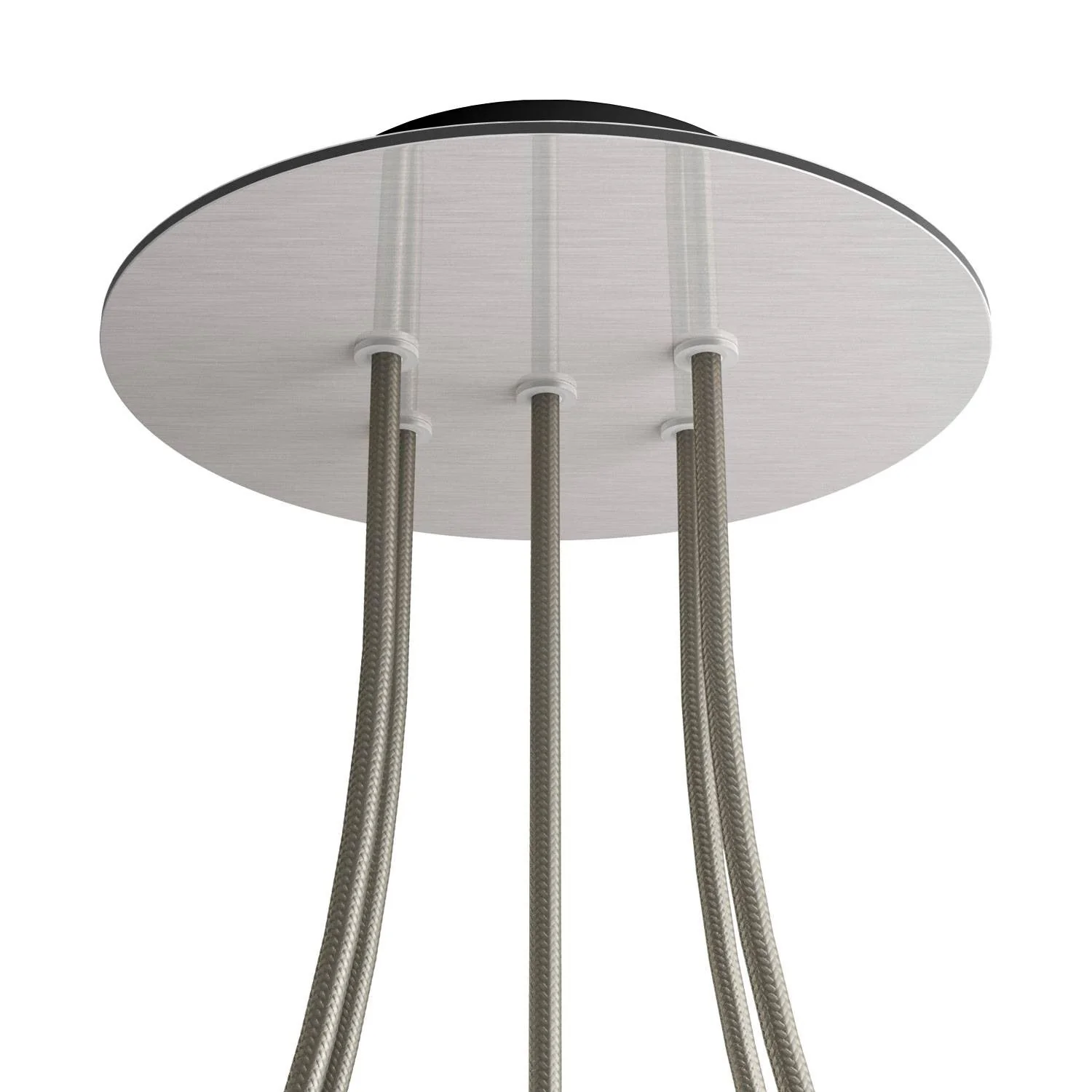 Rose-One Baldachin rund, Durchmesser 200 mm mit 5 Löchern und 4 seitlichen Löchern – Dibond Edelstahl matt - Image 8