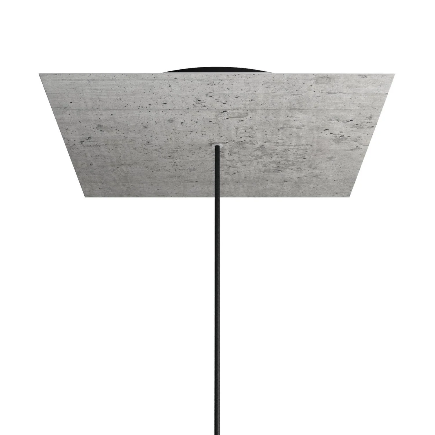 Lampenbaldachin XXL Rose-One quadratisch, 400 mm mit 1 Loch und 4 seitlichen Löchern – Beton - Image 8