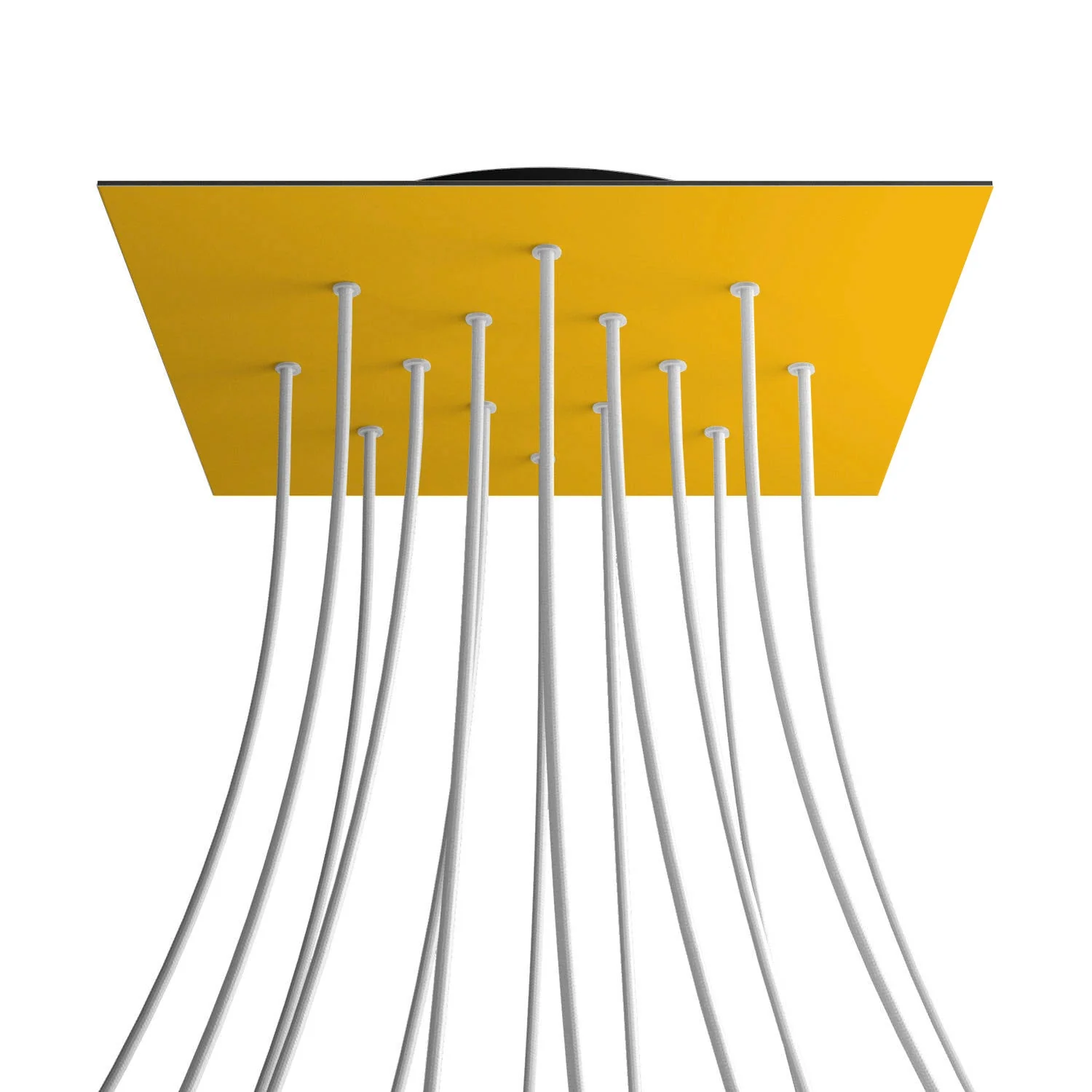 Rosone XXL Rose-One quadratisch, 400 mm mit 14 Löchern und 4 seitlichen Löchern – Senfgelb - Image 8